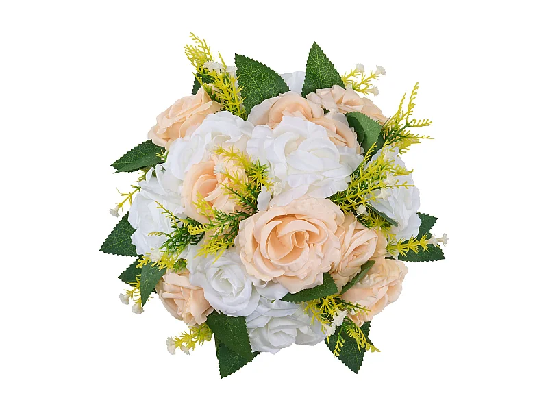 Boules de Fleurs Artificielles SucceBuy, Lot de 10, 24 cm, Compositions de Roses Artificielles pour Centres de Table, Mariages, Fêtes, Saint-Valentin