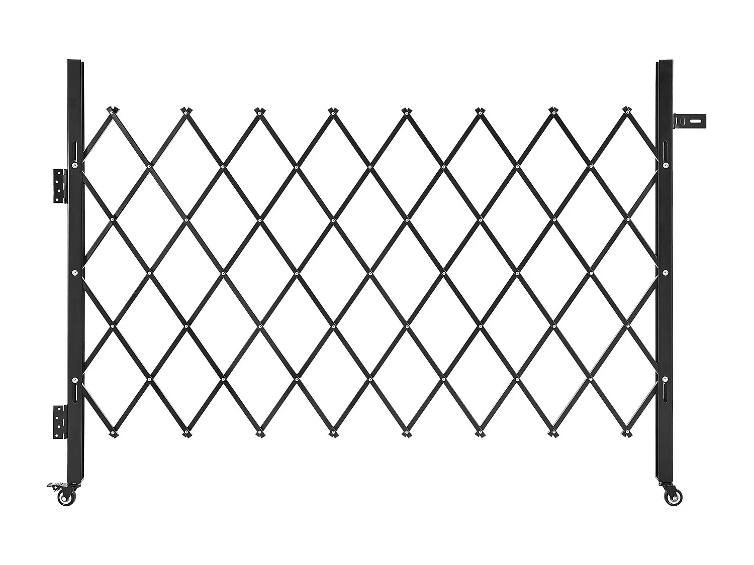 Barriera di Sicurezza SucceBuy Estensibile di 170 x 131 cm, Cancello a Forbice Singolo, Bloccabile e Retrattile, in Acciaio Solido, per Ingresso, Garage