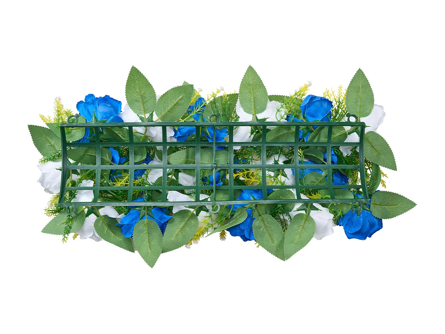 Composizione Floreale SucceBuy Artificiale Lineare, Lotto di 10, Fiori Artificiali con Rose Blu e Bianche, per Centrotavola, Matrimonio, Festa