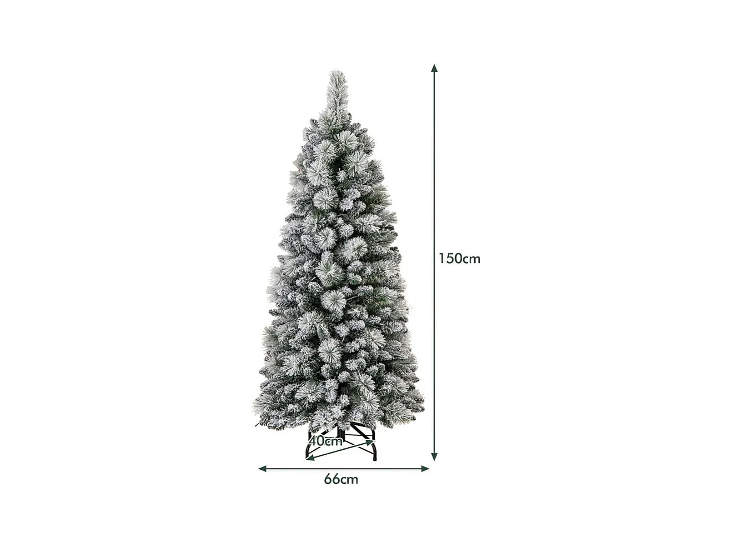 Albero di Natale pop-up 150cm con aghi di pino luci led bianco caldo sezione pieghevole, Albero decorativo artificiale