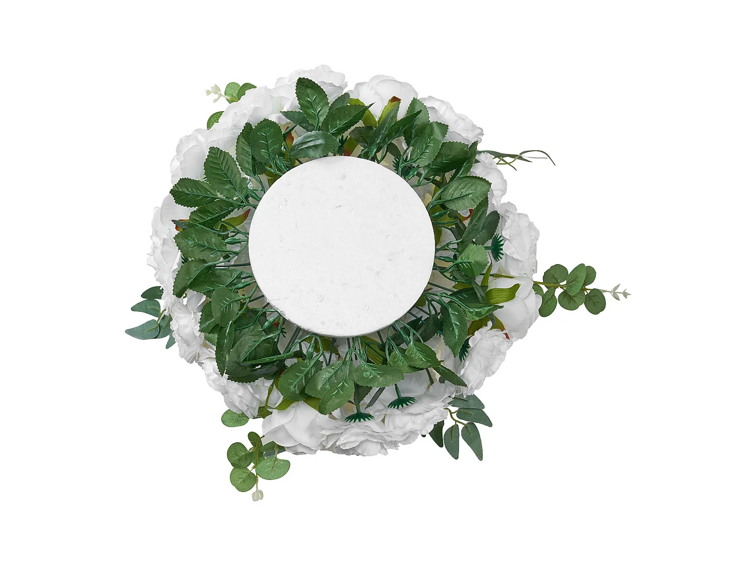 Boules de Fleurs SucceBuy Artificielles, Lot de 10, 45 cm, Compositions de Roses Blanches Artificielles, Fausses Fleurs Décoratives pour Centres de Table