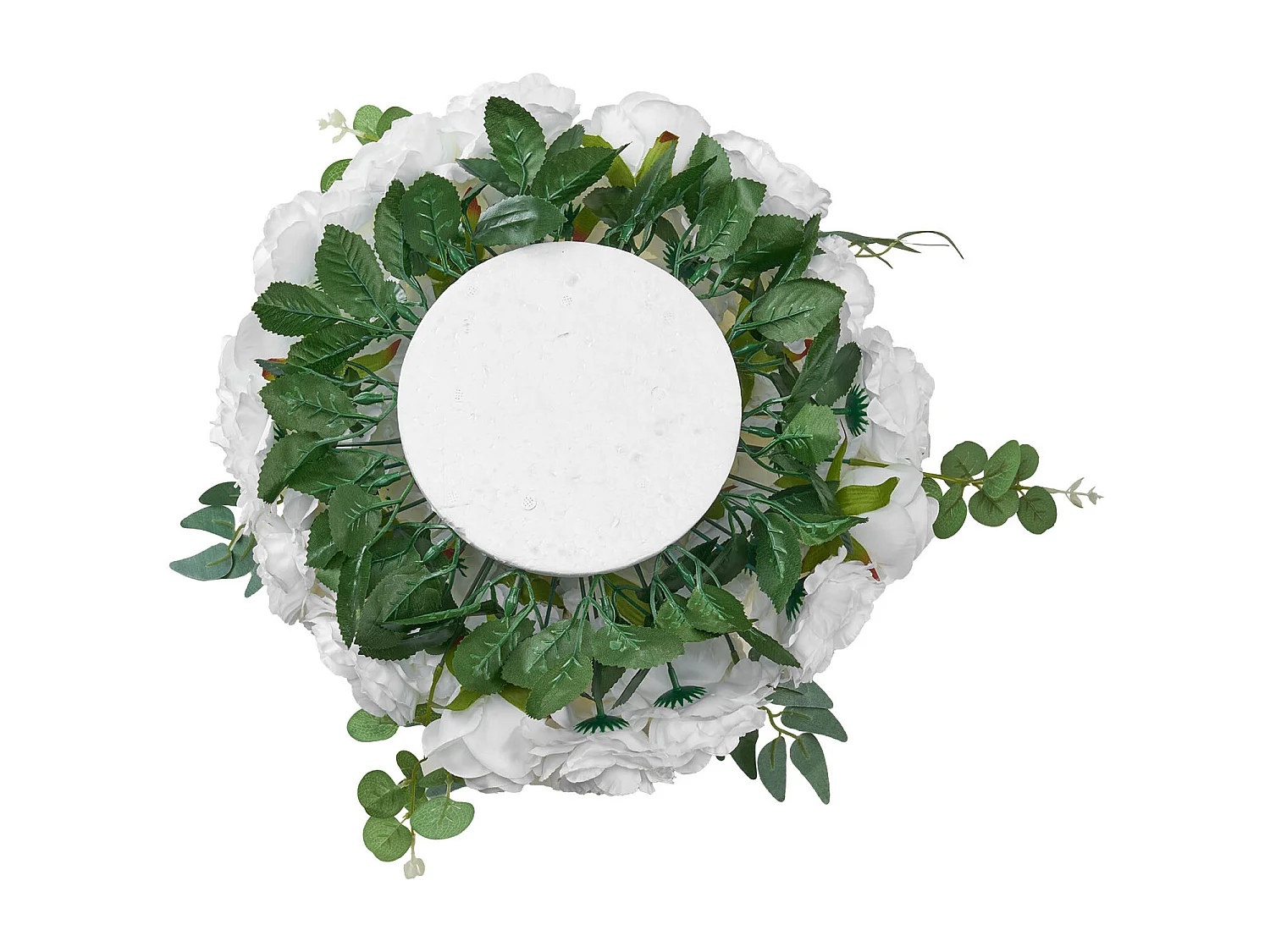 Boules de Fleurs SucceBuy Artificielles, Lot de 10, 45 cm, Compositions de Roses Blanches Artificielles, Fausses Fleurs Décoratives pour Centres de Table