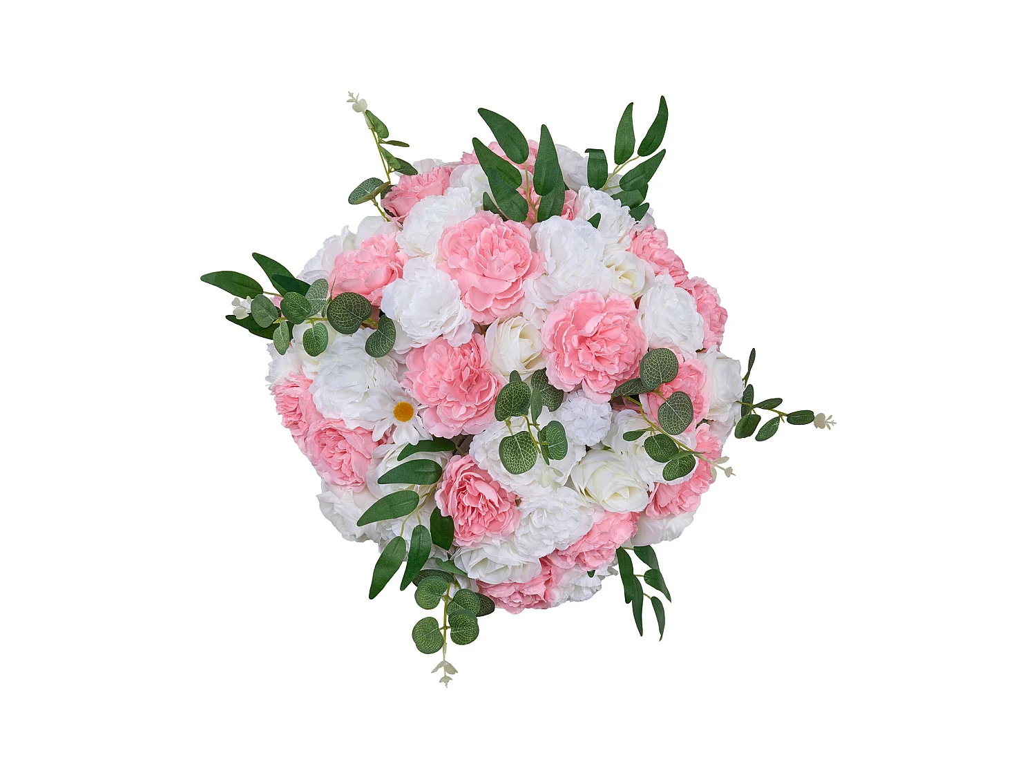 Boules de Fleurs Artificielles SucceBuy, Lot de 10, Diamètre 45 cm, Compositions Roses Artificielles pour Centres de Table, Mariages, Saint-Valentin