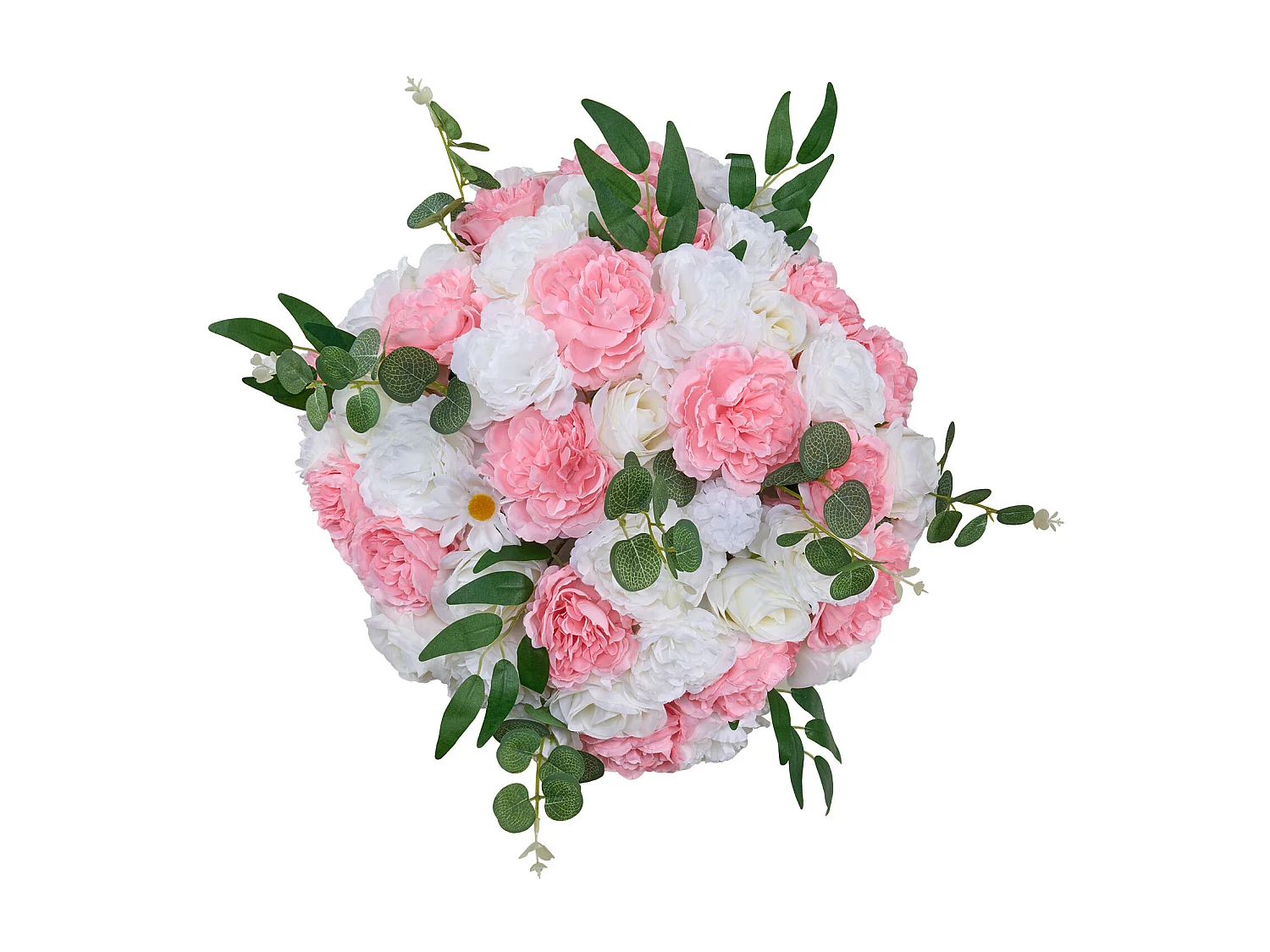 Boules de Fleurs Artificielles SucceBuy, Lot de 10, Diamètre 45 cm, Compositions Roses Artificielles pour Centres de Table, Mariages, Saint-Valentin