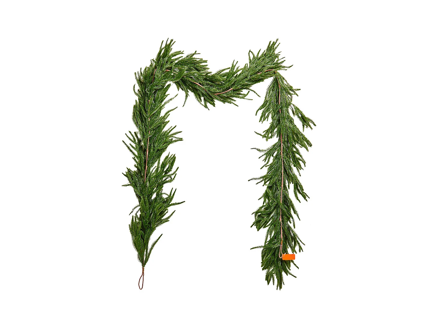 Ghirlanda di Natale SucceBuy, 2,7 m, Ghirlanda di Pino Norfolk Artificiale, Decorazione Natalizia Verde, per Interno, Esterno, su Tavolo, Mensola del Camino