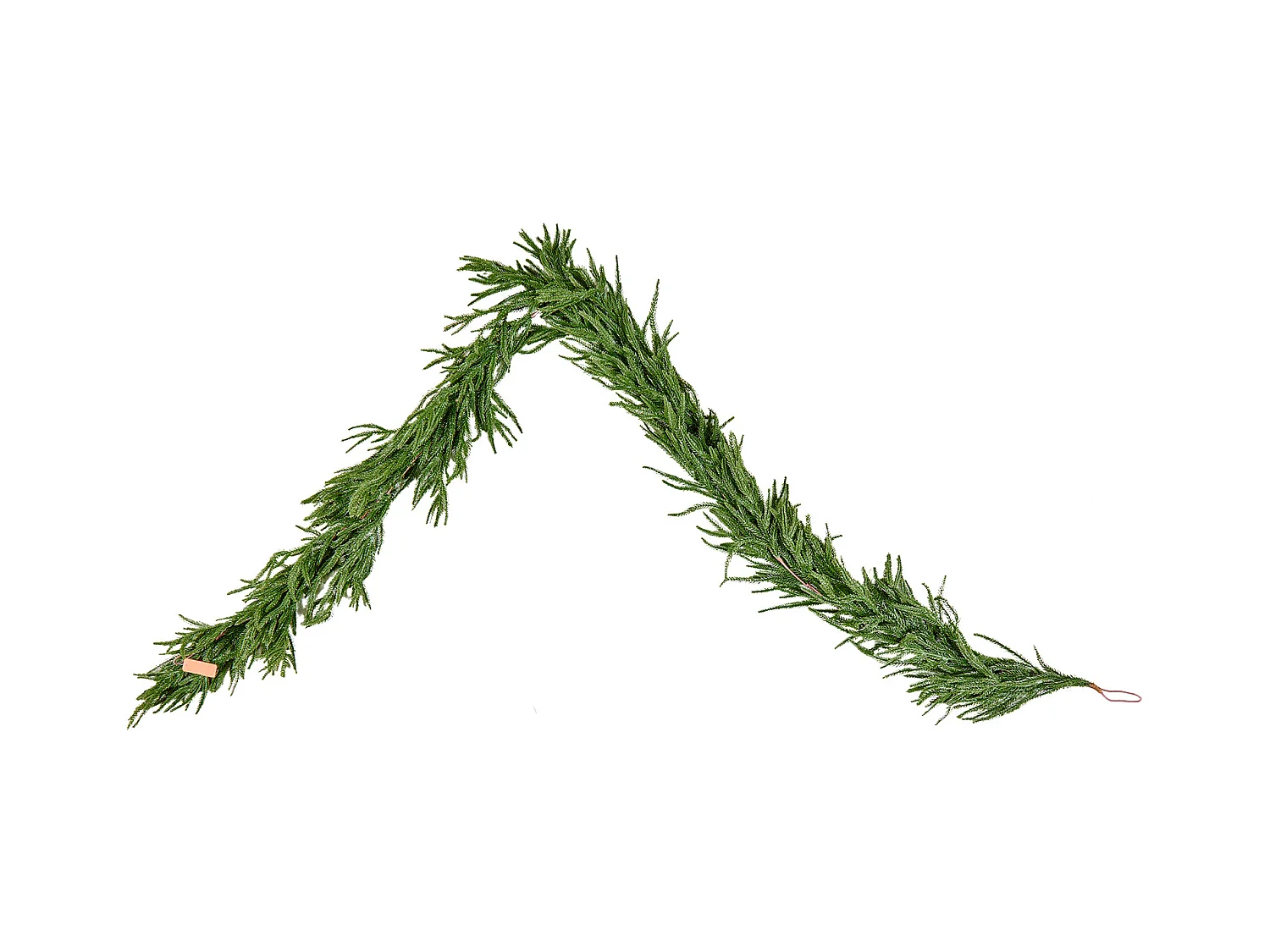 Ghirlanda di Natale SucceBuy, 2,7 m, Ghirlanda di Pino Norfolk Artificiale, Decorazione Natalizia Verde, per Interno, Esterno, su Tavolo, Mensola del Camino