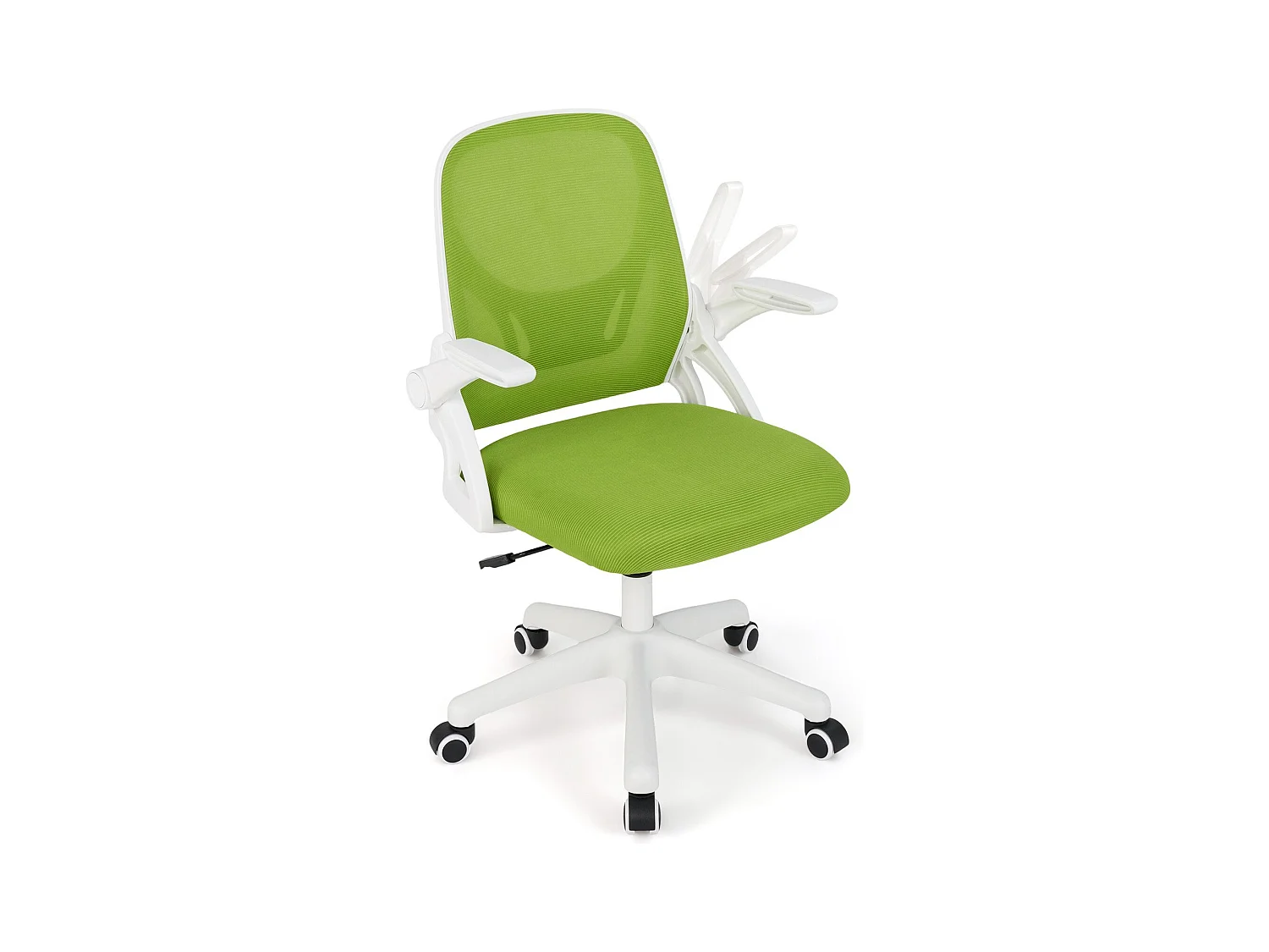 Chaise de Bureau Ergonomique en Résille avec Soutien Lombaire et Accoudoirs Relevables Conception Pivotante et Réglable en Hauteur Vert