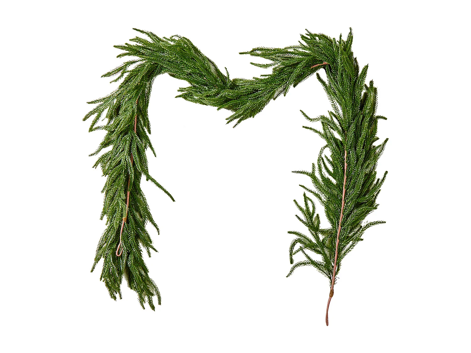 Kerstkrans SucceBuy, 1,8 m, Kunstmatige Norfolk Dennekrans, Groene Kerstdecoratie, voor Binnen, Buiten, op Tafel, Schoorsteenmantel