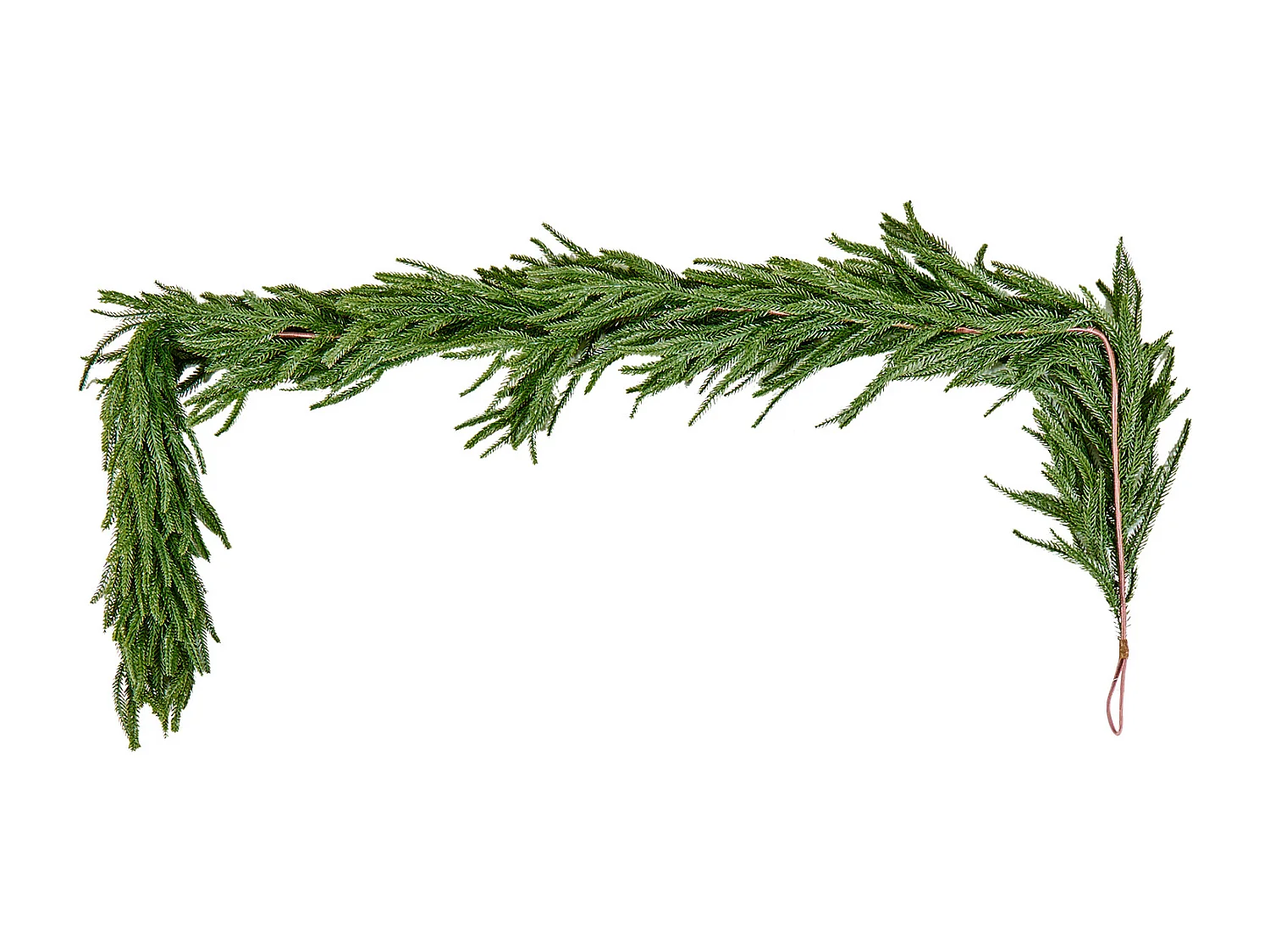 Kerstkrans SucceBuy, 1,8 m, Kunstmatige Norfolk Dennekrans, Groene Kerstdecoratie, voor Binnen, Buiten, op Tafel, Schoorsteenmantel