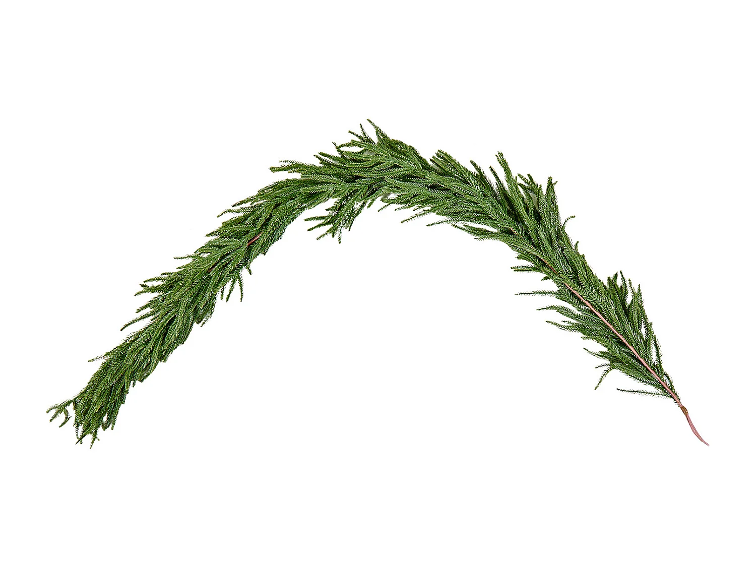 Kerstkrans SucceBuy, 1,8 m, Kunstmatige Norfolk Dennekrans, Groene Kerstdecoratie, voor Binnen, Buiten, op Tafel, Schoorsteenmantel