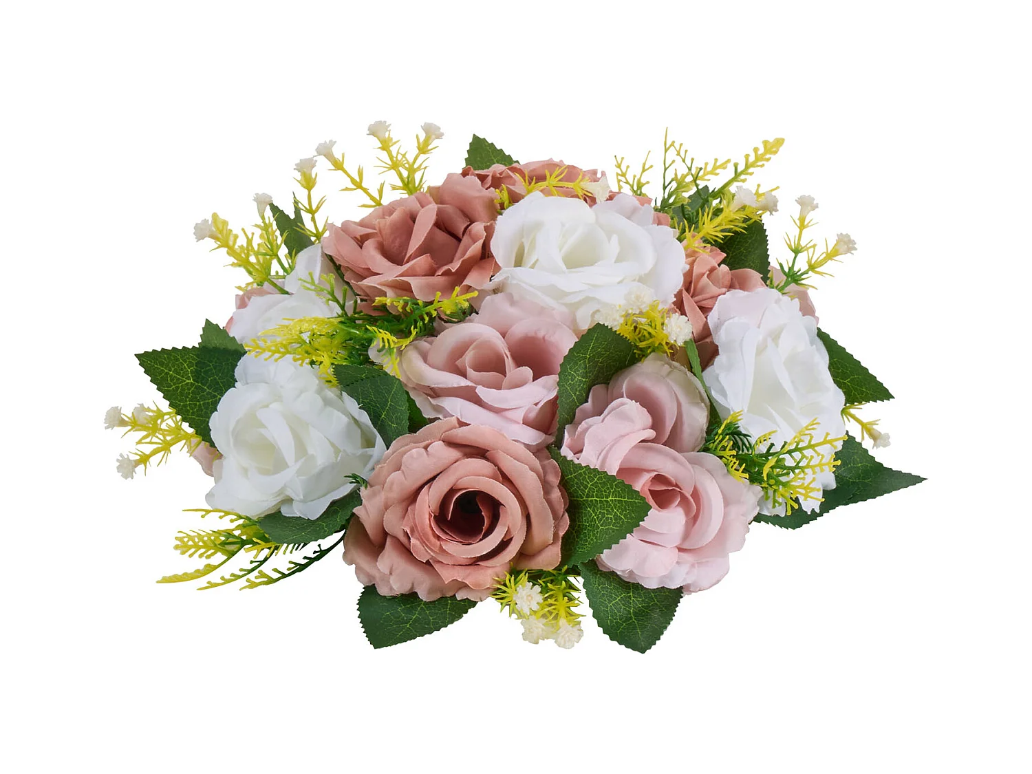 Palle di Fiori Artificiali SucceBuy, Lotto de 10, Diametro 24 cm, Composizioni di Rose Artificiali per Centrotavola, Matrimoni, San Valentino