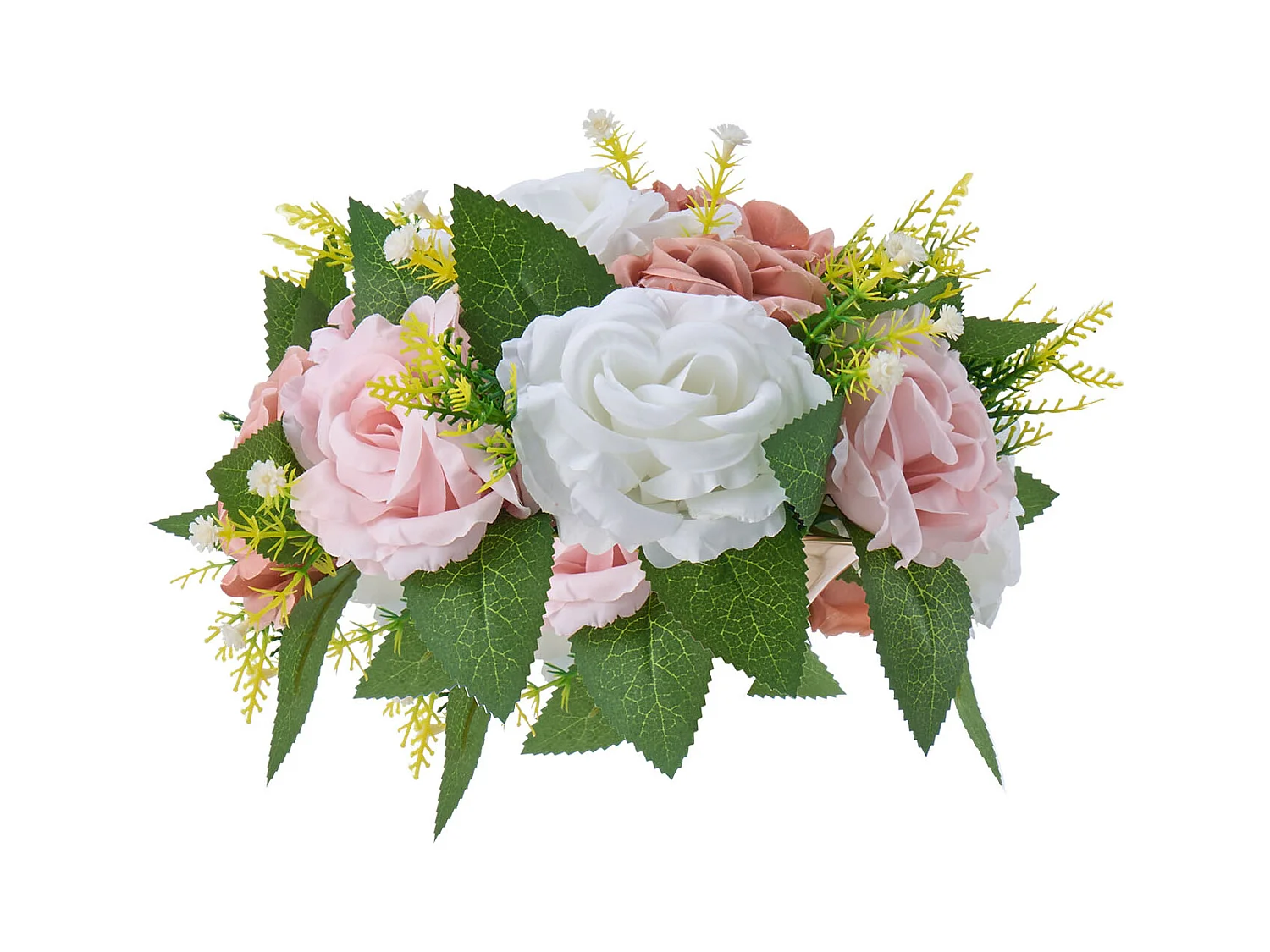 Palle di Fiori Artificiali SucceBuy, Lotto de 10, Diametro 24 cm, Composizioni di Rose Artificiali per Centrotavola, Matrimoni, San Valentino