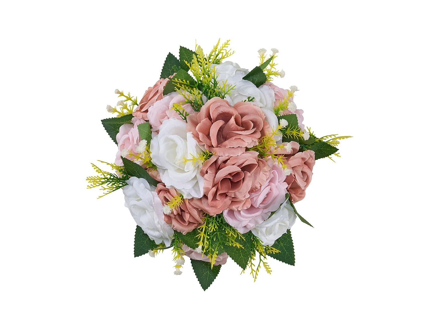 Palle di Fiori Artificiali SucceBuy, Lotto de 10, Diametro 24 cm, Composizioni di Rose Artificiali per Centrotavola, Matrimoni, San Valentino