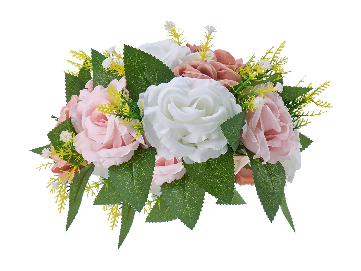 Boules de Fleurs Artificielles SucceBuy, Lot de 10, Diamètre 24 cm, Compositions Roses Artificielles pour Centres de Table, Mariages, Saint-Valentin