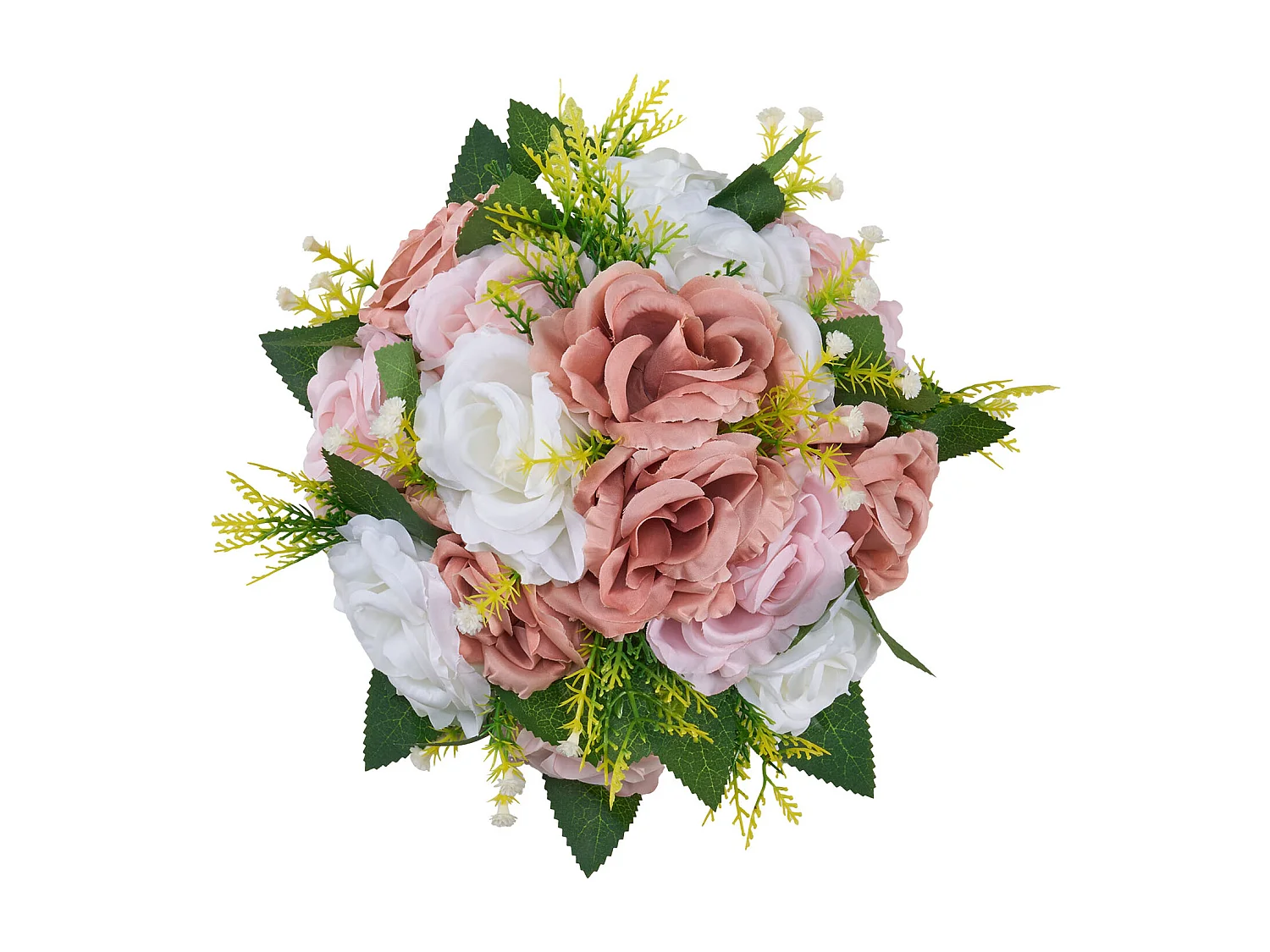 Boules de Fleurs Artificielles SucceBuy, Lot de 10, Diamètre 24 cm, Compositions Roses Artificielles pour Centres de Table, Mariages, Saint-Valentin