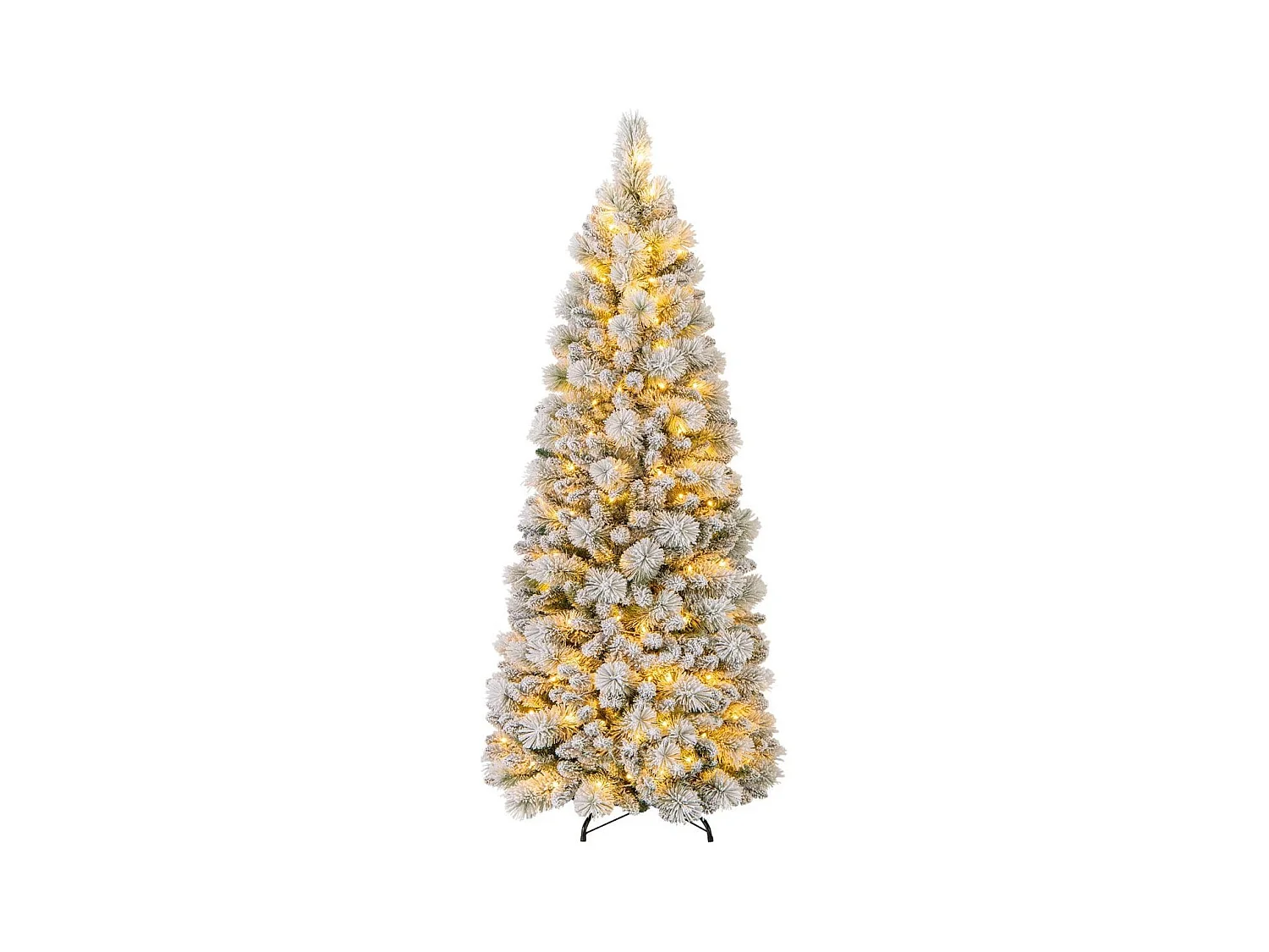 Albero di Natale pop-up 180cm con aghi di pino luci led bianco caldo sezione pieghevole, Albero decorativo artificiale