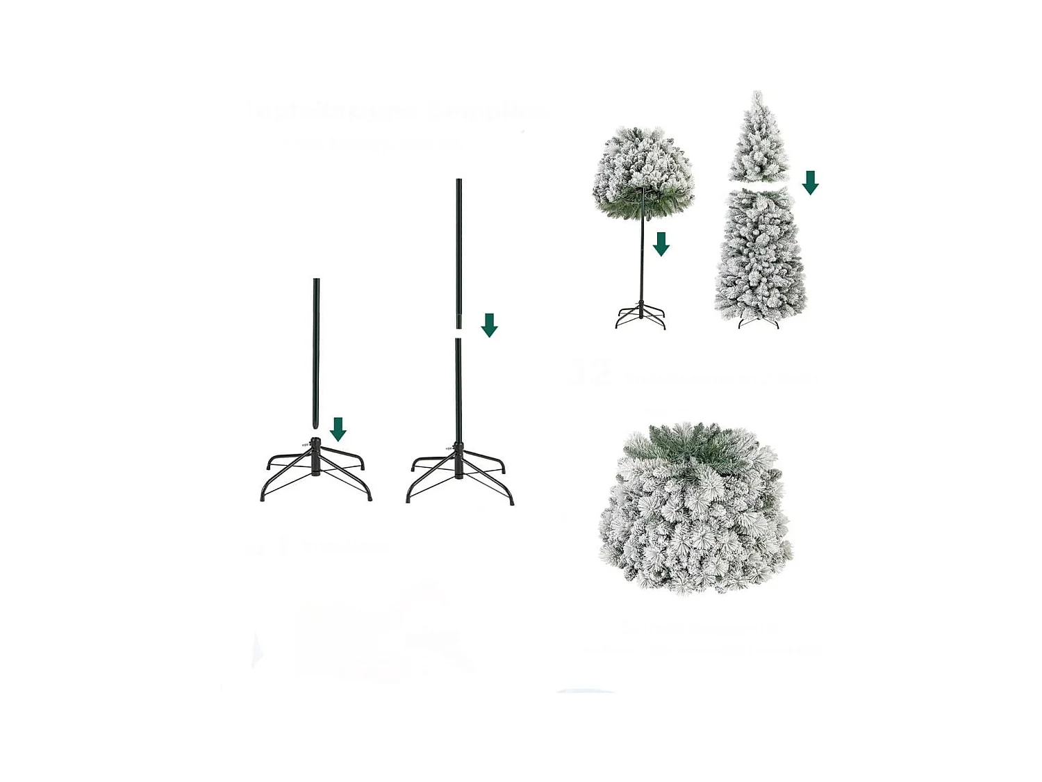 Albero di Natale pop-up 180cm con aghi di pino luci led bianco caldo sezione pieghevole, Albero decorativo artificiale