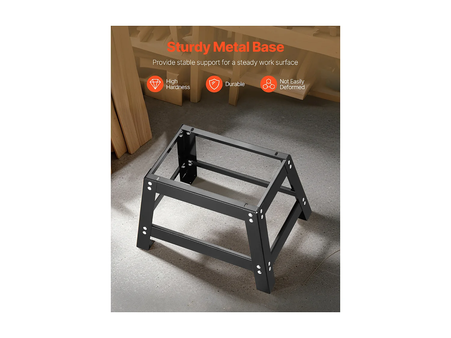 Table de Toupie d'Établi SucceBuy, 61x40 cm, avec Guide Réglable, Plateau MDF, Base Métal Robuste, Ports de Collecte Poussière, Compatible avec Toupies