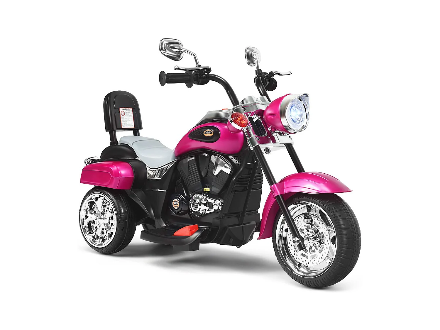 6 V Elektro Motorrad Batteriebetriebenes Motorrad mit Musik 91 x 48 x 64 cm Rosarot
