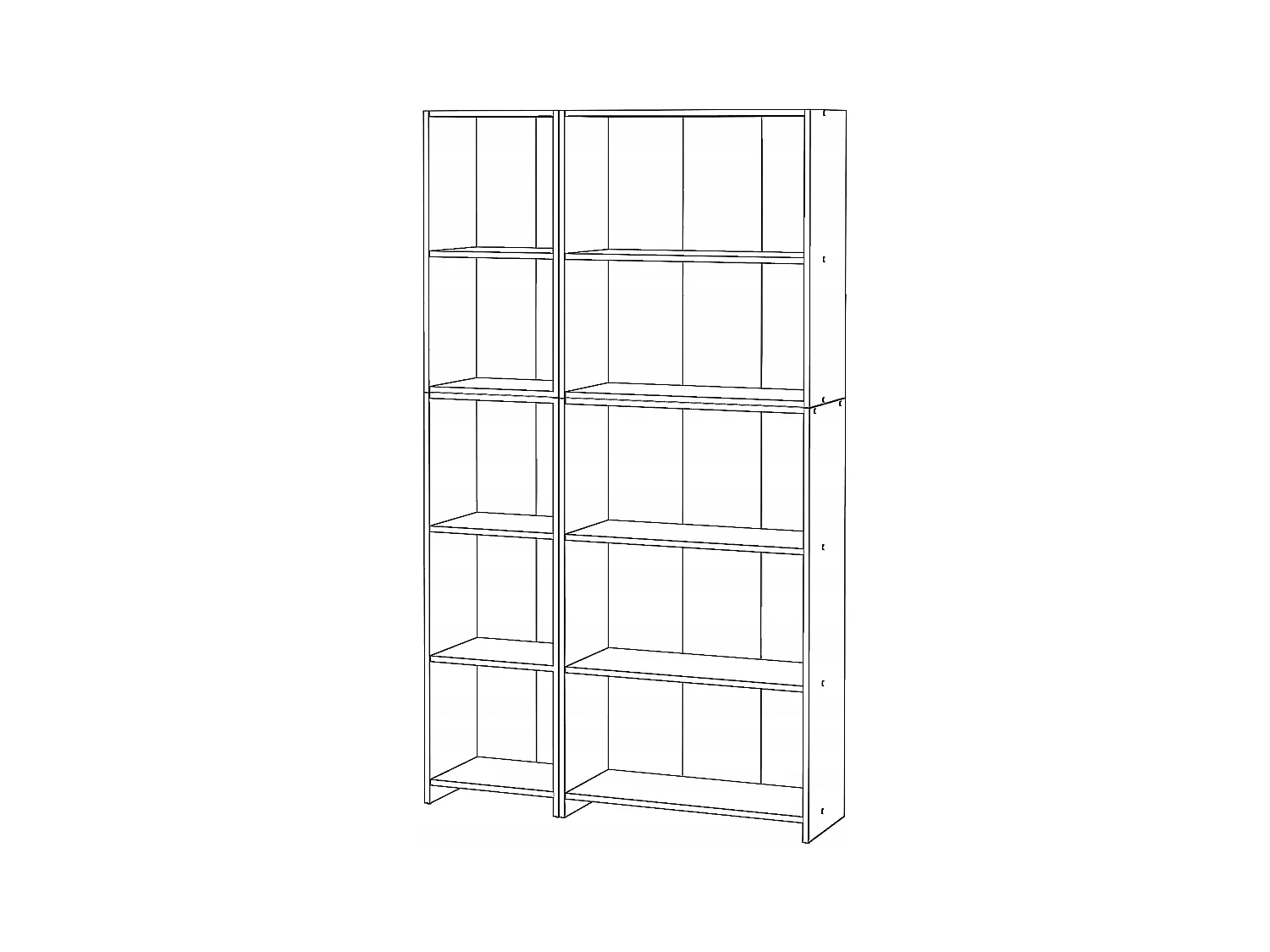 Bibliothèque -Étagère multifonction Noir  5 niveaux 110X30x189cm – Pour livres, jouets et accessoires de bureau