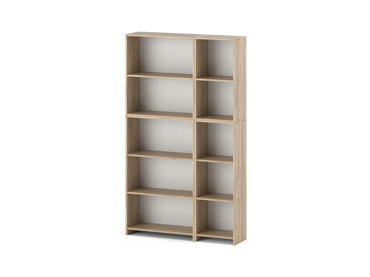 Bibliothèque -Étagère multifonction Chêne Sonoma 5 niveaux  10 étagères 110X30x189cm – Pour livres, jouets et accessoires de bureau