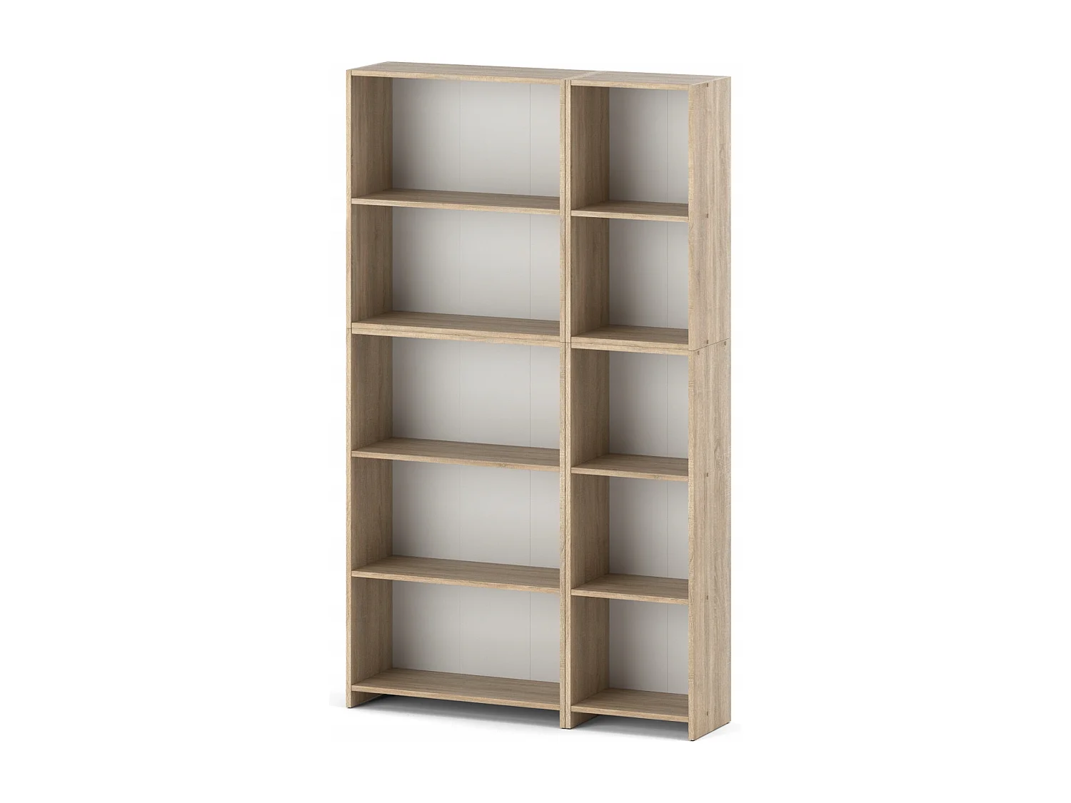 Bibliothèque -Étagère multifonction Chêne Sonoma 5 niveaux  10 étagères 110X30x189cm – Pour livres, jouets et accessoires de bureau