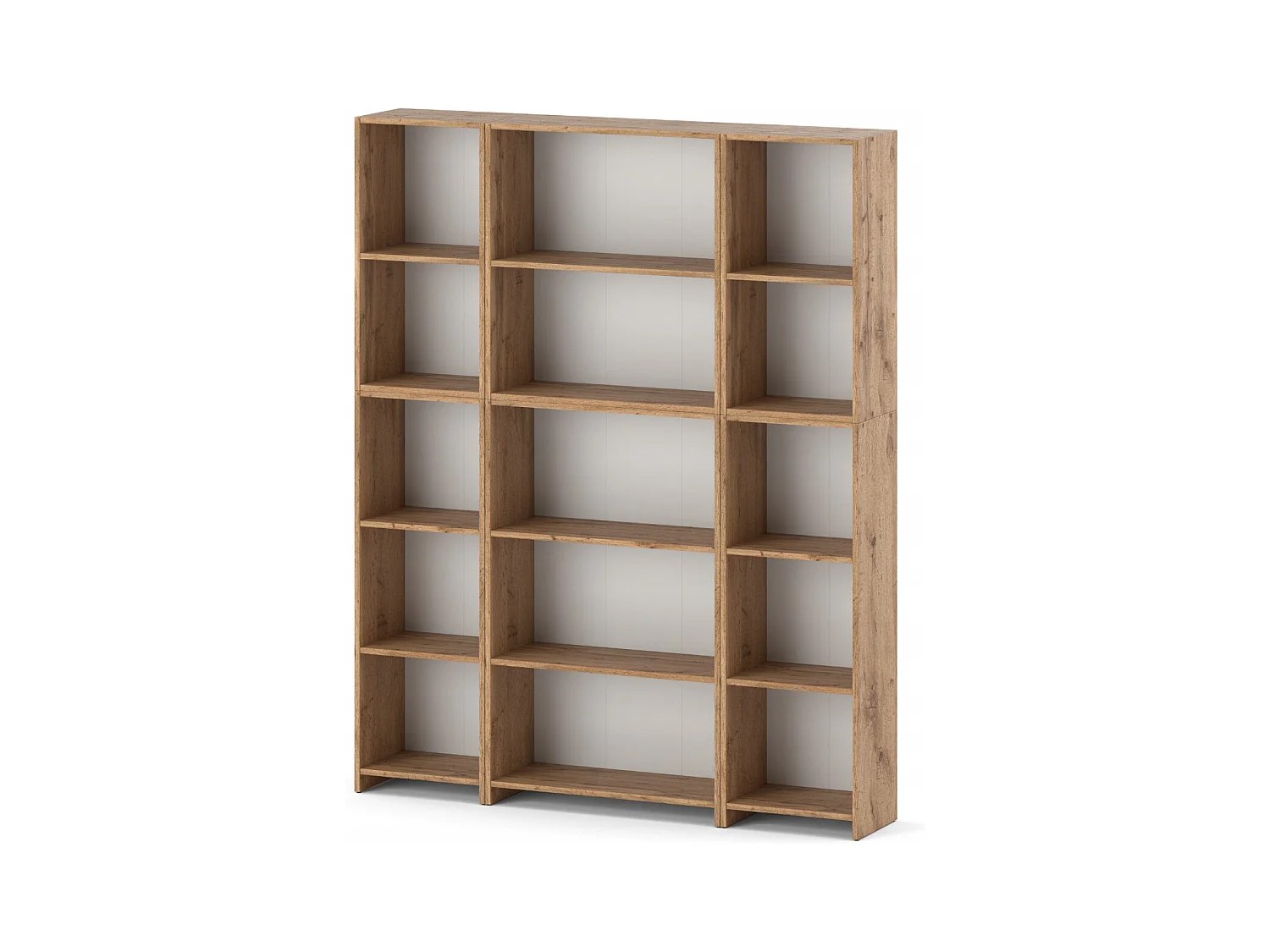 Bibliothèque -Étagère multifonction Chêne wotan -5 niveaux 150X30x189cm – Pour livres, jouets et accessoires de bureau