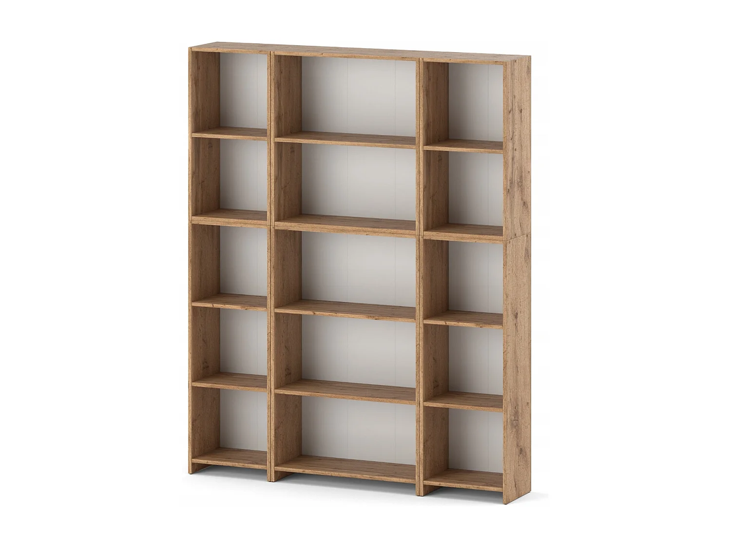 Bibliothèque -Étagère multifonction Chêne wotan -5 niveaux 150X30x189cm – Pour livres, jouets et accessoires de bureau