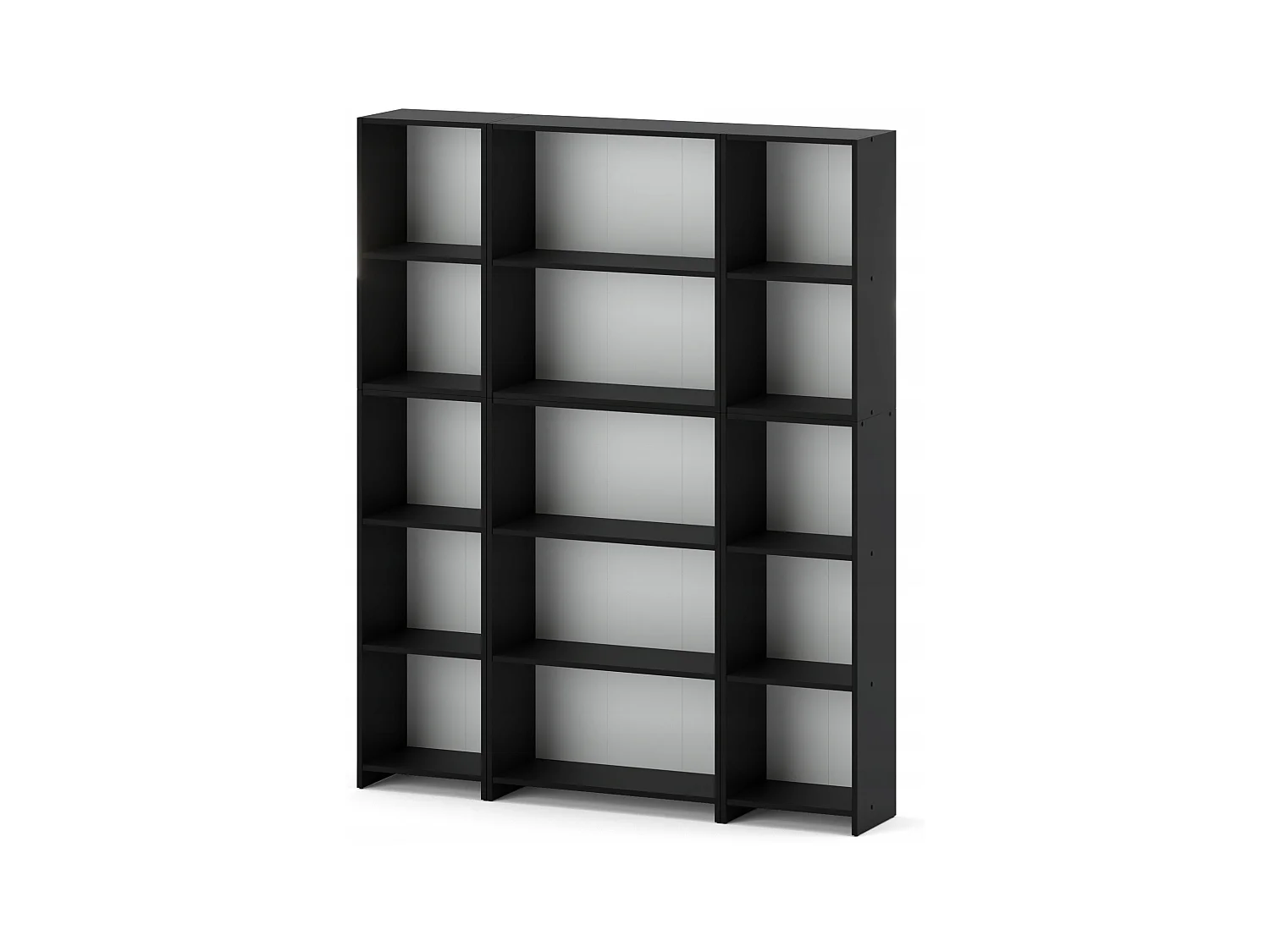 Bibliothèque -Étagère multifonction Noir 5 niveaux 150X30x189cm – Pour livres, jouets et accessoires de bureau