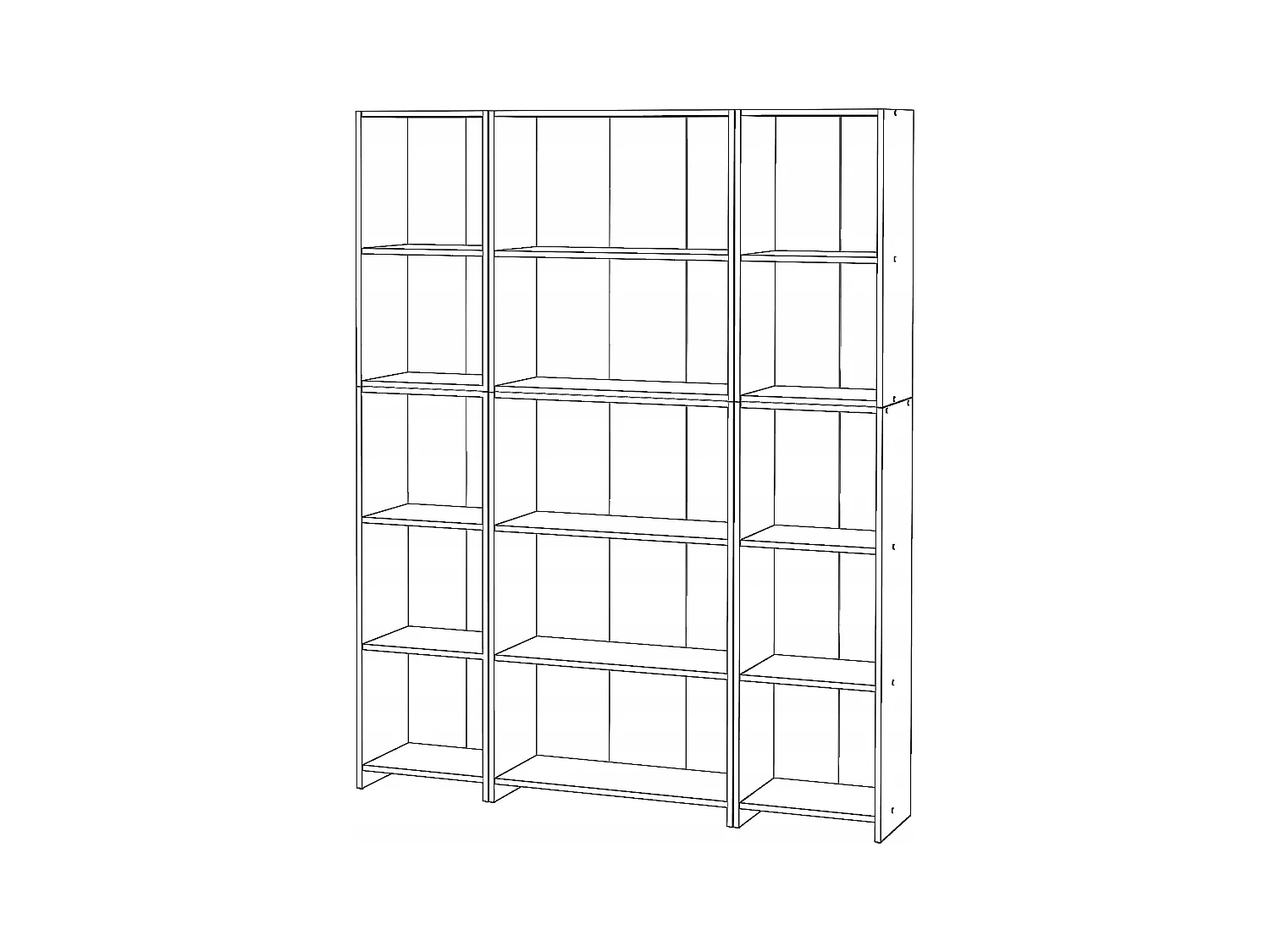 Bibliothèque -Étagère multifonction Noir 5 niveaux 150X30x189cm – Pour livres, jouets et accessoires de bureau