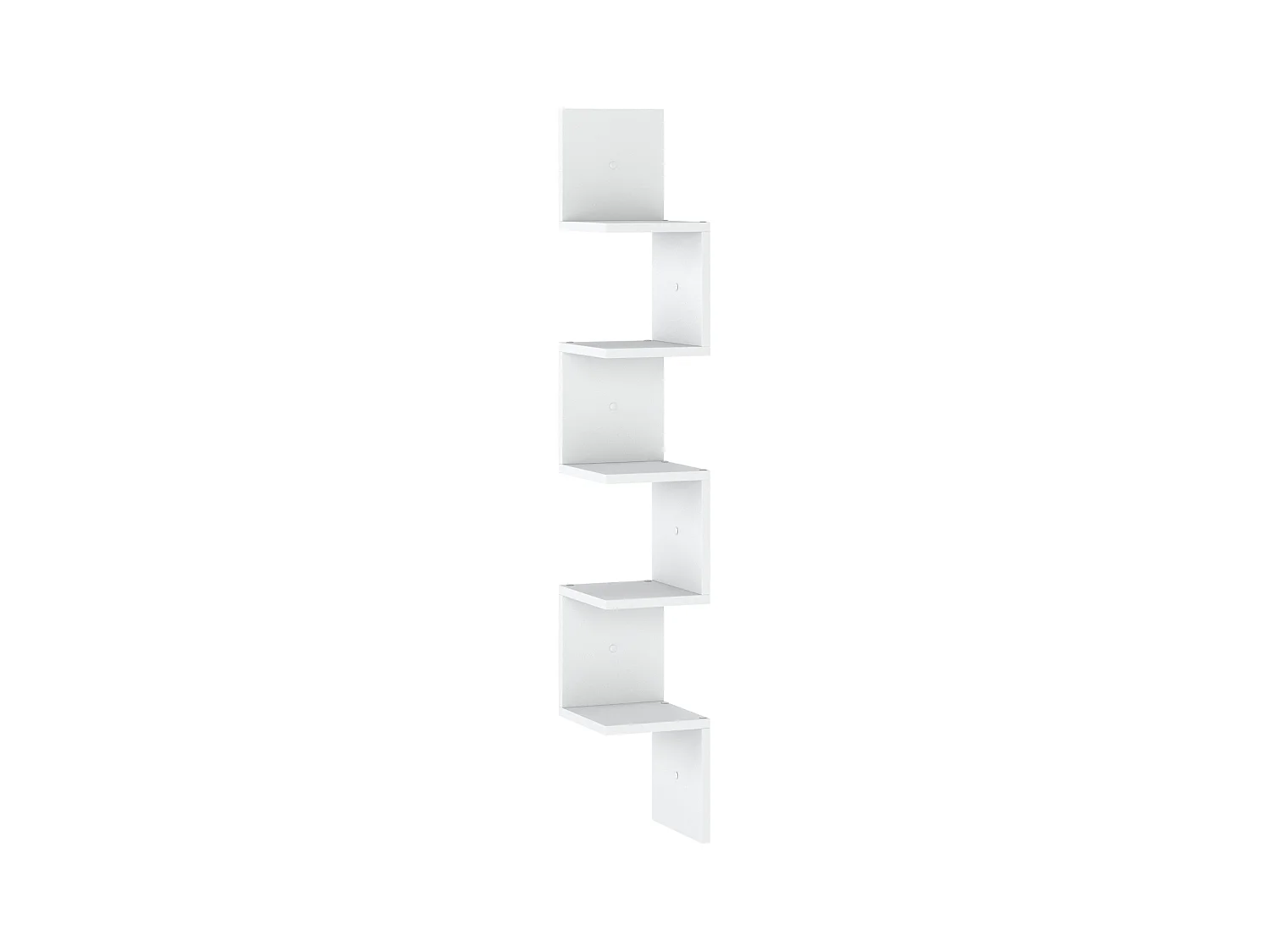 Étagère murale d’angle suspendue blanche – bibliothèque pour livres, jouets, style loft 22x142 cm