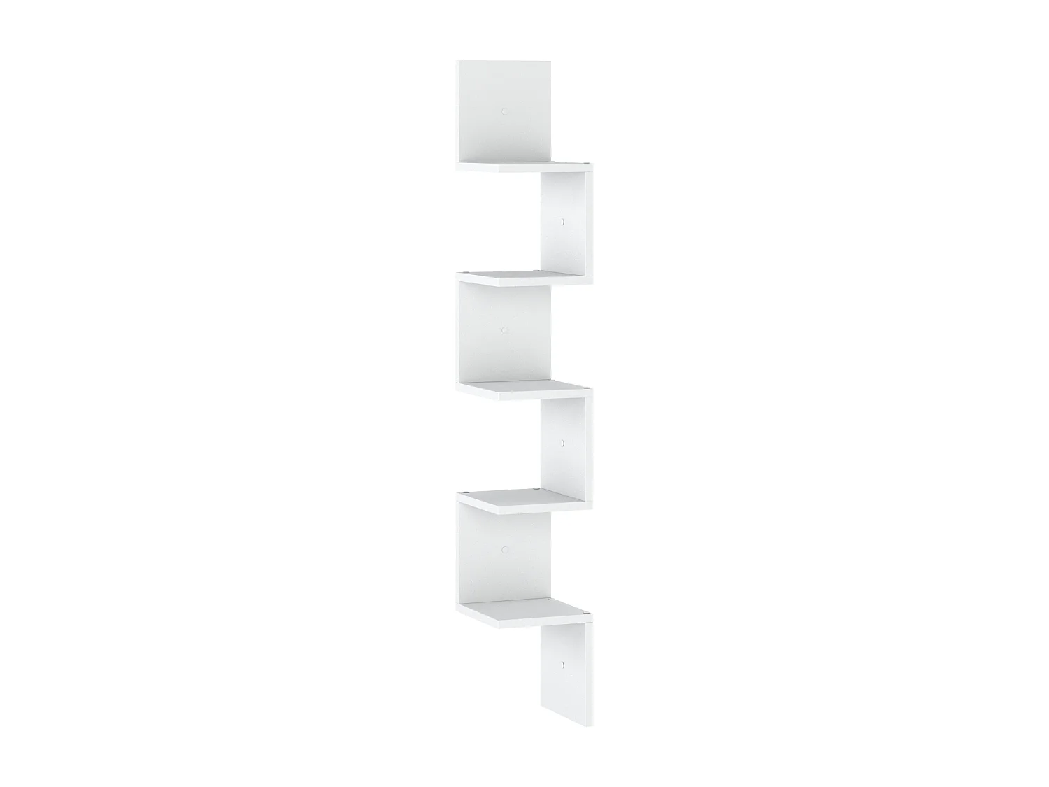 Étagère murale d’angle suspendue blanche – bibliothèque pour livres, jouets, style loft 22x142 cm