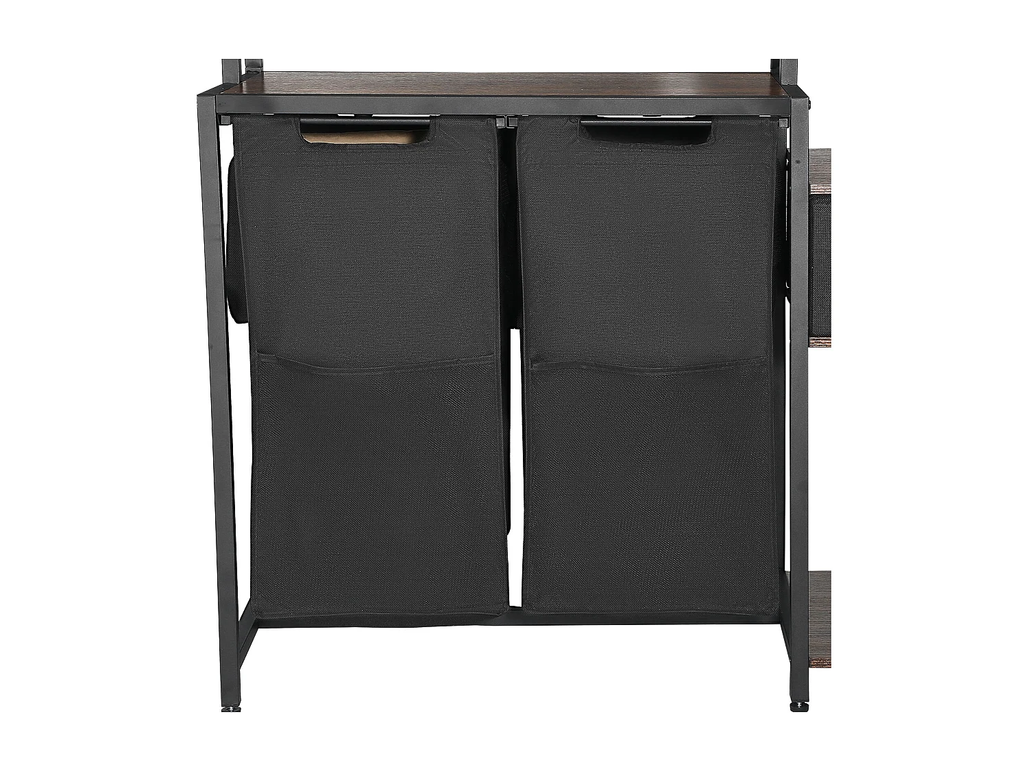 Panier à Linge SucceBuy Trieur de Linge à 2 Compartiments avec Étagères, Tiroir et Sacs en Tissu Oxford 600D, Meuble de Rangement Suspendu pour Vêtements Sales