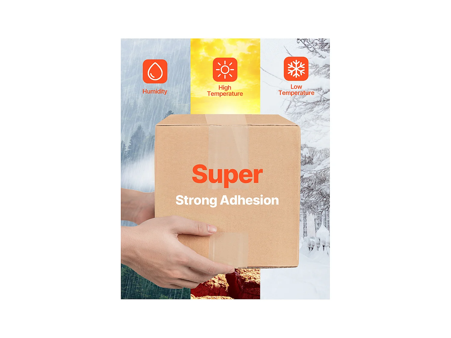 Fita Adesiva SucceBuy de Embalagem Transparente com Dispensador Pacote de 622,86 m x 47,8 mm x 0,068 mm Núcleo 38,1 mm Fita de Embalagem Resistente