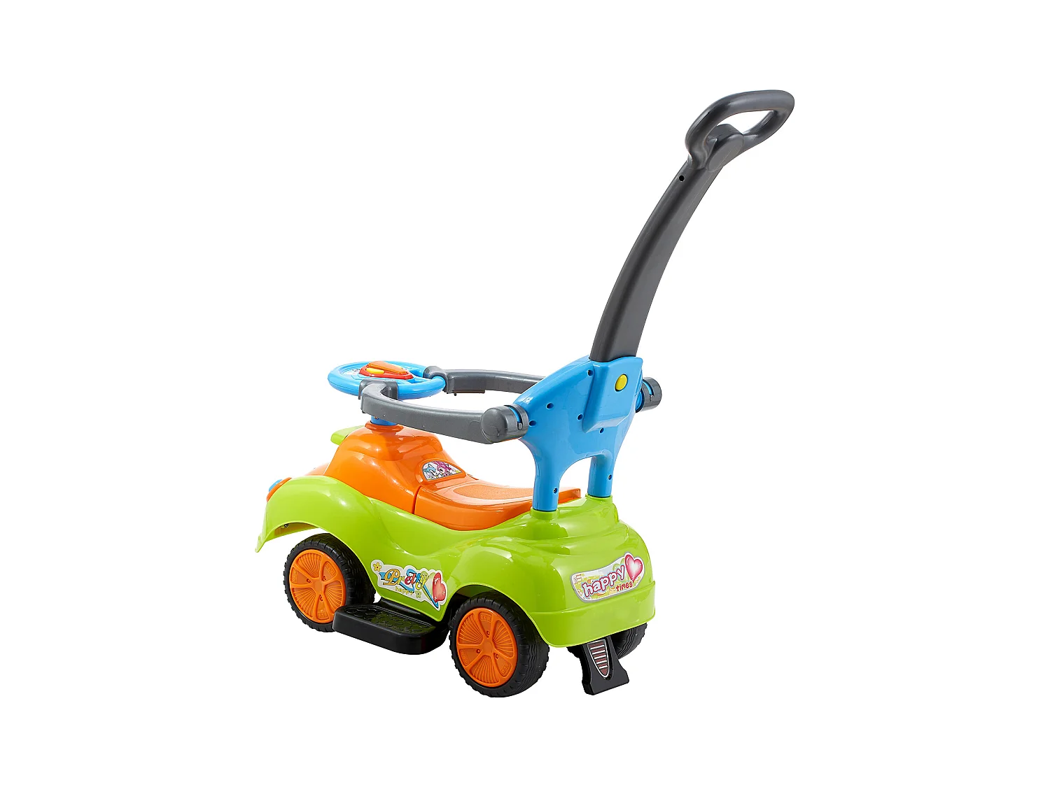 Kinderfahrzeug SucceBuy 19 bis 36 Monate, Schiebeauto für Kleinkinder, Belastung 25 kg, mit Schutzbügel, Griff, Stauraum unter Sitz, für Jungen