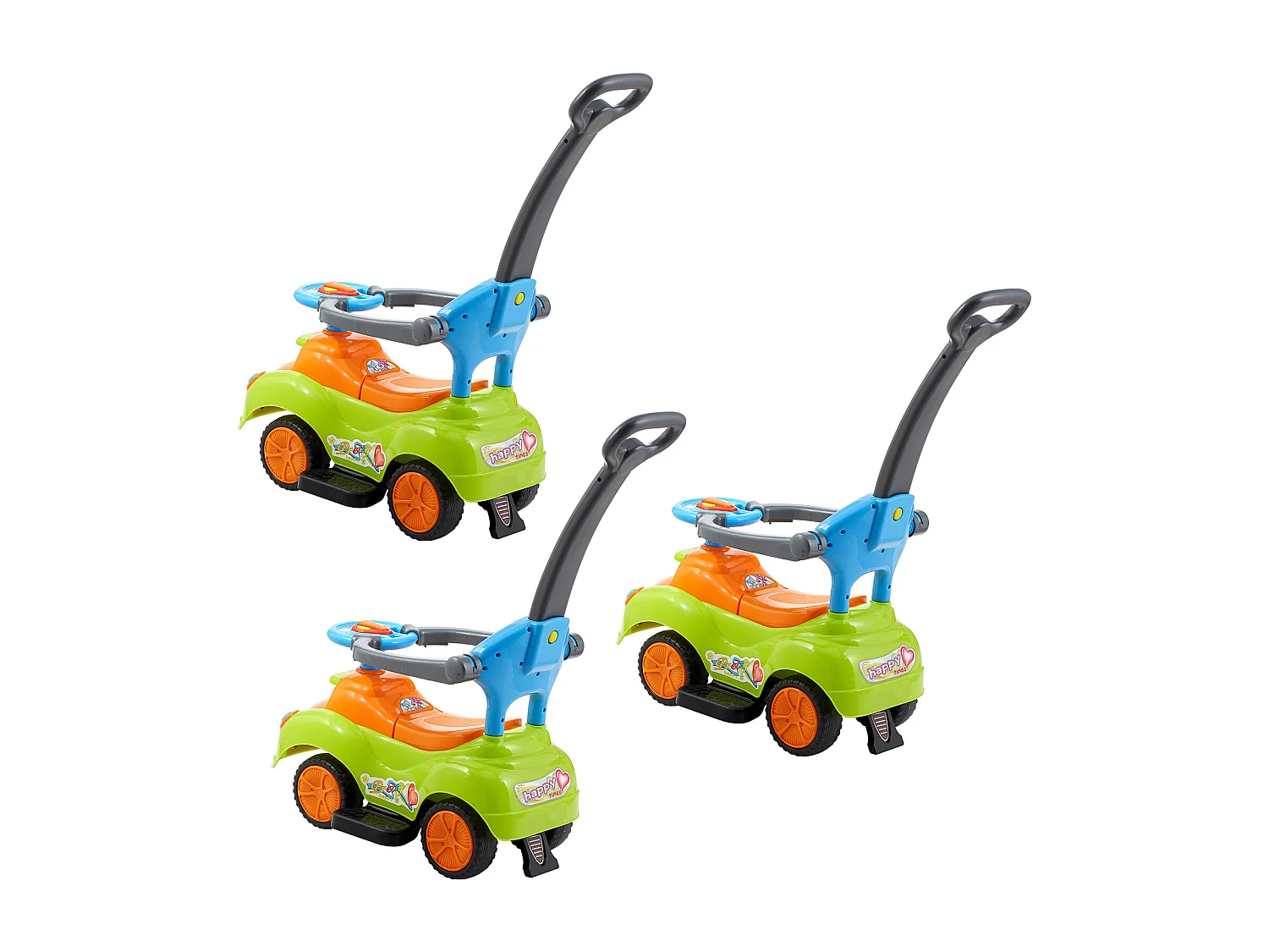 Porteur Auto Enfants SucceBuy 19 à 36 Mois, Voiture à Pousser pour Tout-petits, Charge 25 kg, avec Garde-corps, Poignée, Rangement sous Siège, pour Garçons