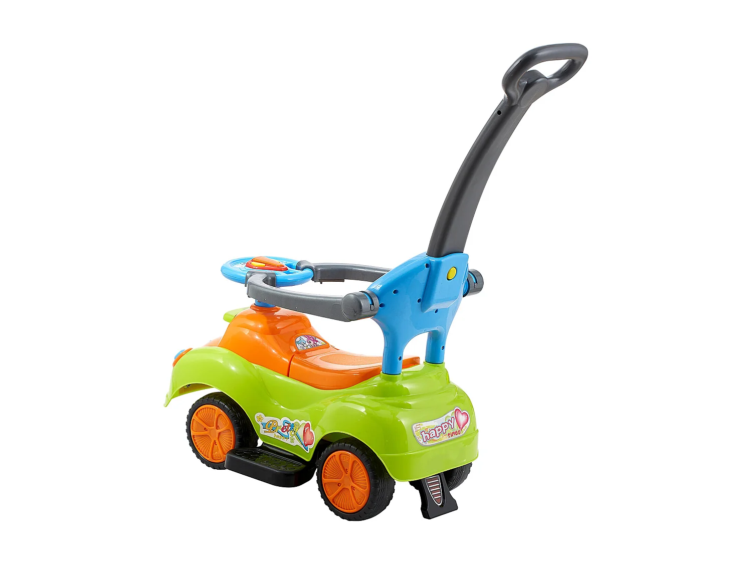 Porteur Auto Enfants SucceBuy 19 à 36 Mois, Voiture à Pousser pour Tout-petits, Charge 25 kg, avec Garde-corps, Poignée, Rangement sous Siège, pour Garçons