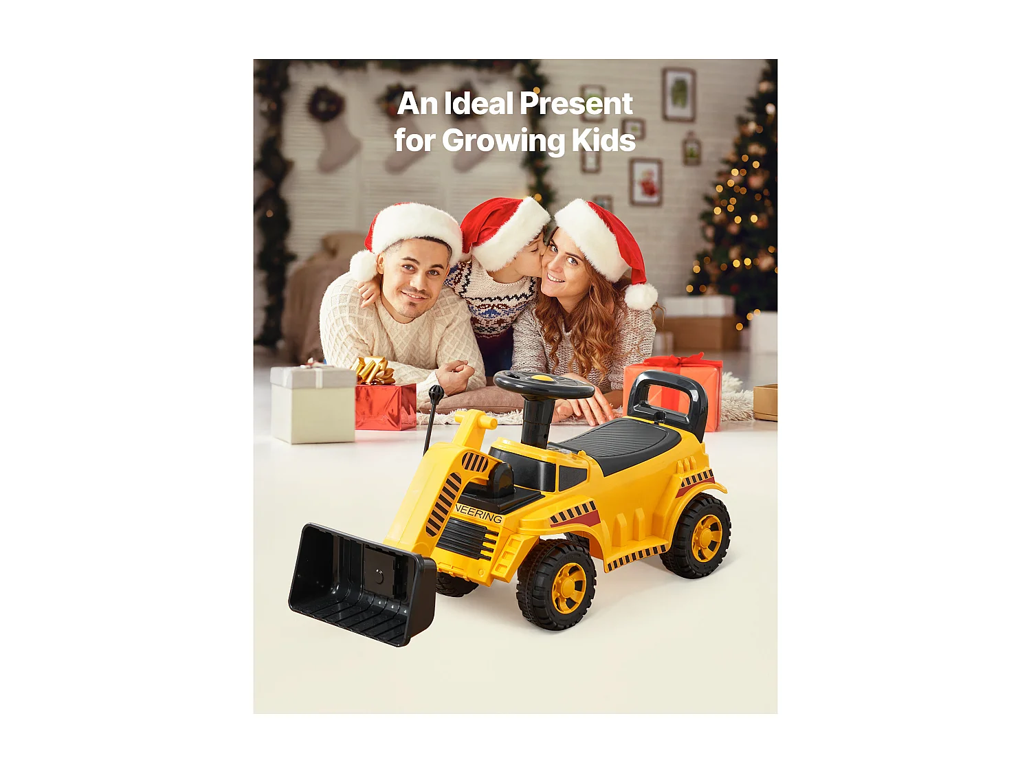 Porteur Auto Enfants SucceBuy 19 à 36 Mois, Voiture à Pousser pour Tout-petits, Capacité Charge 25 kg, Chargeuse Porteur avec Musique, pour Garçons