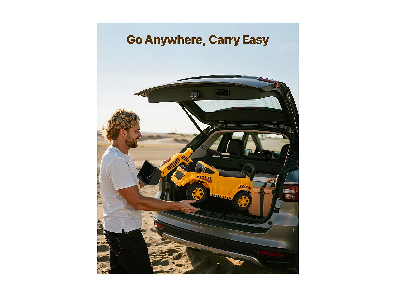 Porteur Auto Enfants SucceBuy 19 à 36 Mois, Voiture à Pousser pour Tout-petits, Capacité Charge 25 kg, Chargeuse Porteur avec Musique, pour Garçons