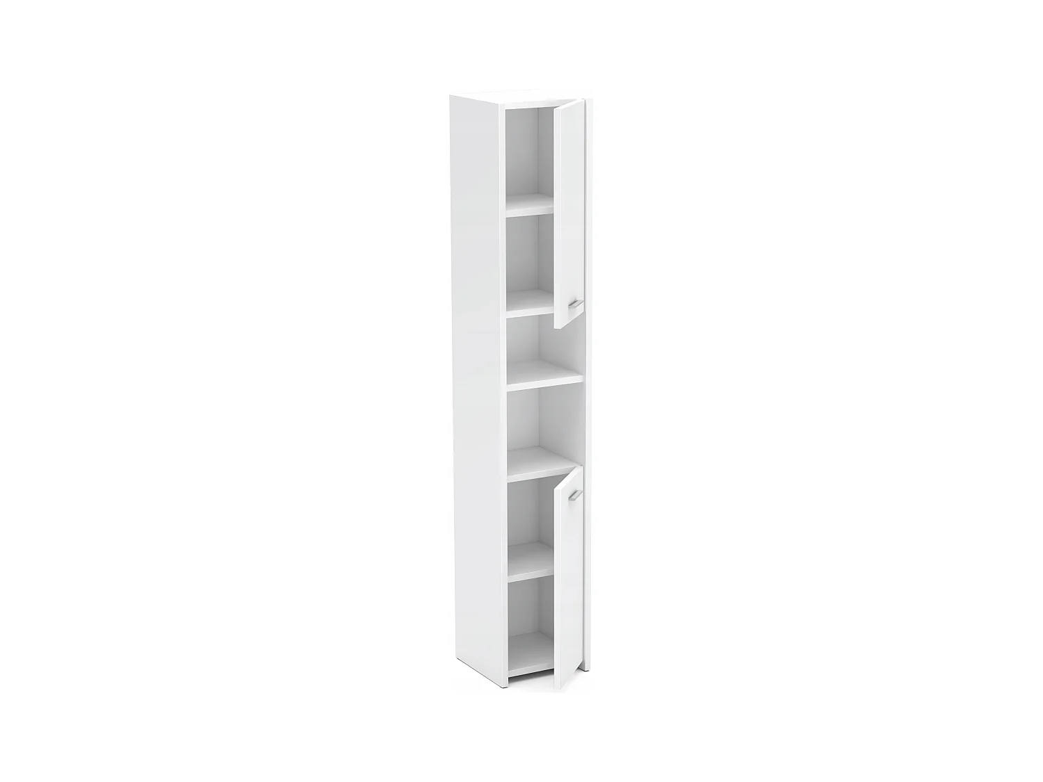 Colonne de salle de bain blanche mat 30x30x165cmm – armoire de salle de bain sur pied, meuble de rangement