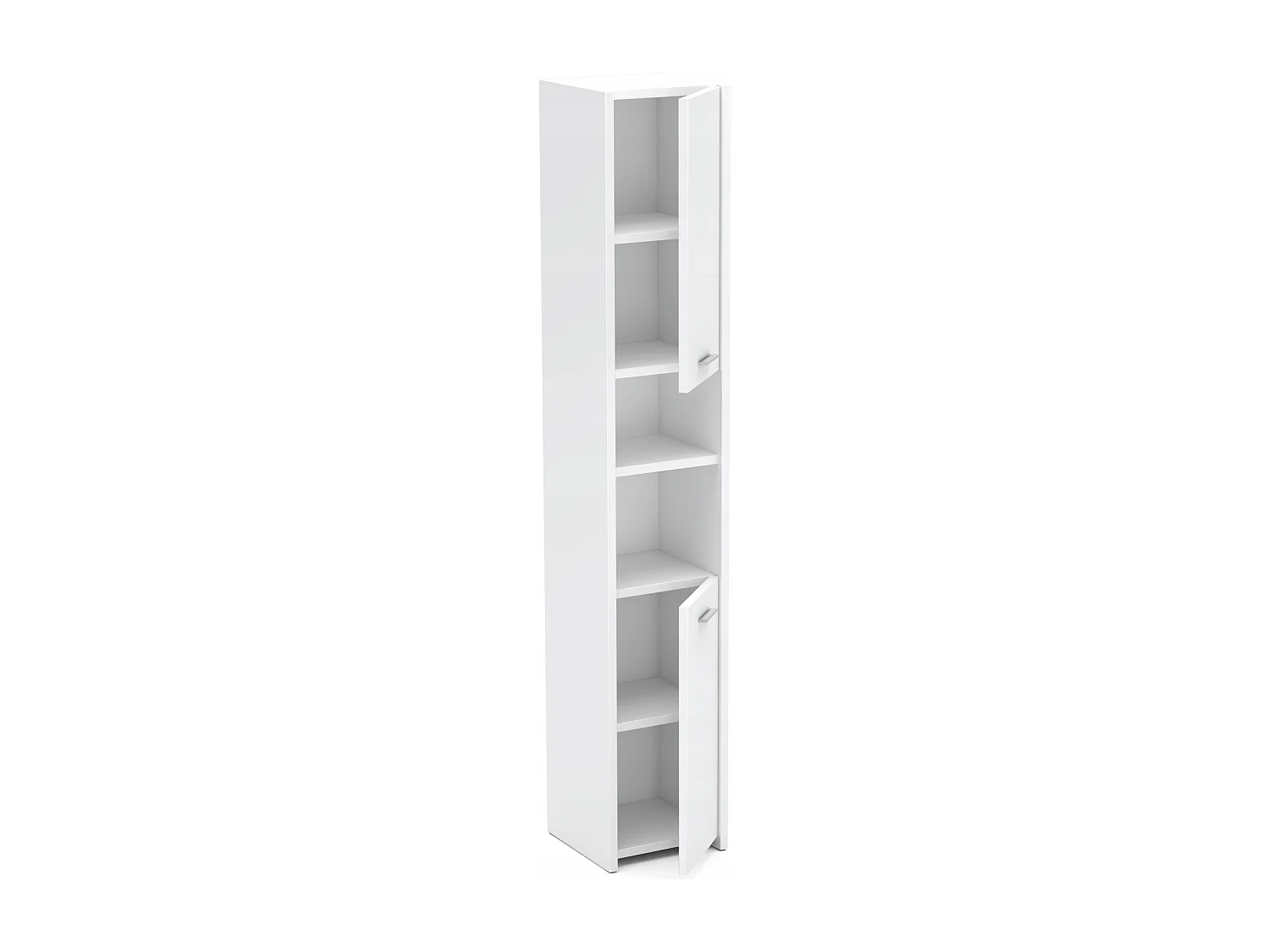 Colonne de salle de bain blanche mat 30x30x165cmm – armoire de salle de bain sur pied, meuble de rangement