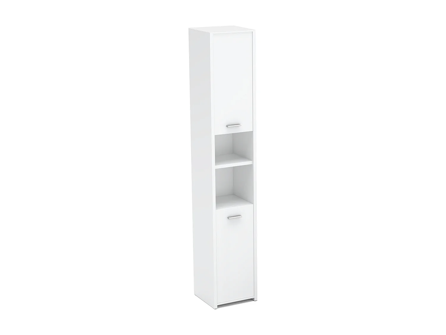 Colonne de salle de bain blanche mat 30x30x165cmm – armoire de salle de bain sur pied, meuble de rangement