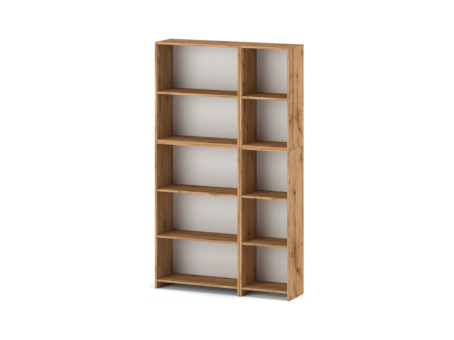 Bibliothèque -Étagère multifonction Chêne Wotan 5 niveaux  10 étagères 110X30x189cm – Pour livres, jouets et accessoires de bureau