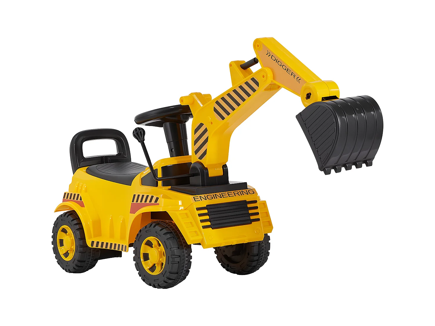 Porteur Auto Enfants SucceBuy 19 à 36 Mois, Voiture à Pousser pour Tout-petits, Capacité 25 kg, Pelleteuse Porteur avec Casque et Musique