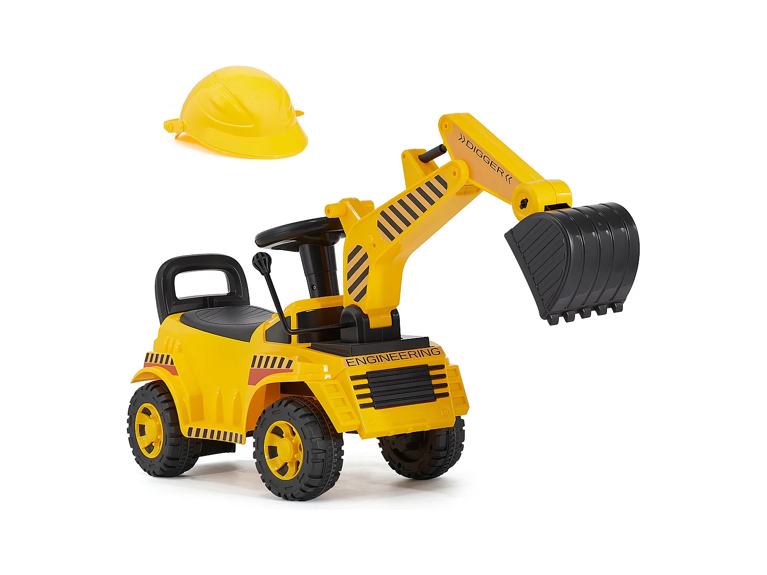 Porteur Auto Enfants SucceBuy 19 à 36 Mois, Voiture à Pousser pour Tout-petits, Capacité 25 kg, Pelleteuse Porteur avec Casque et Musique