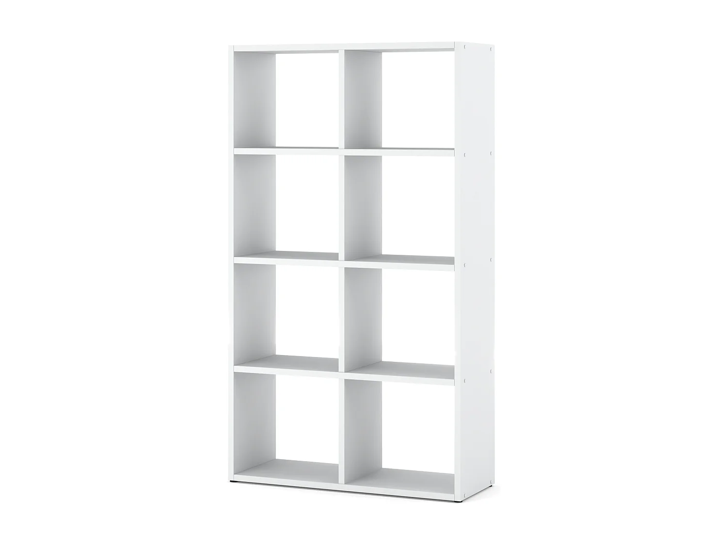 Bibliothèque blanche – organisateur avec 8 grandes étagères en bois pour jouets 129x29x74cm