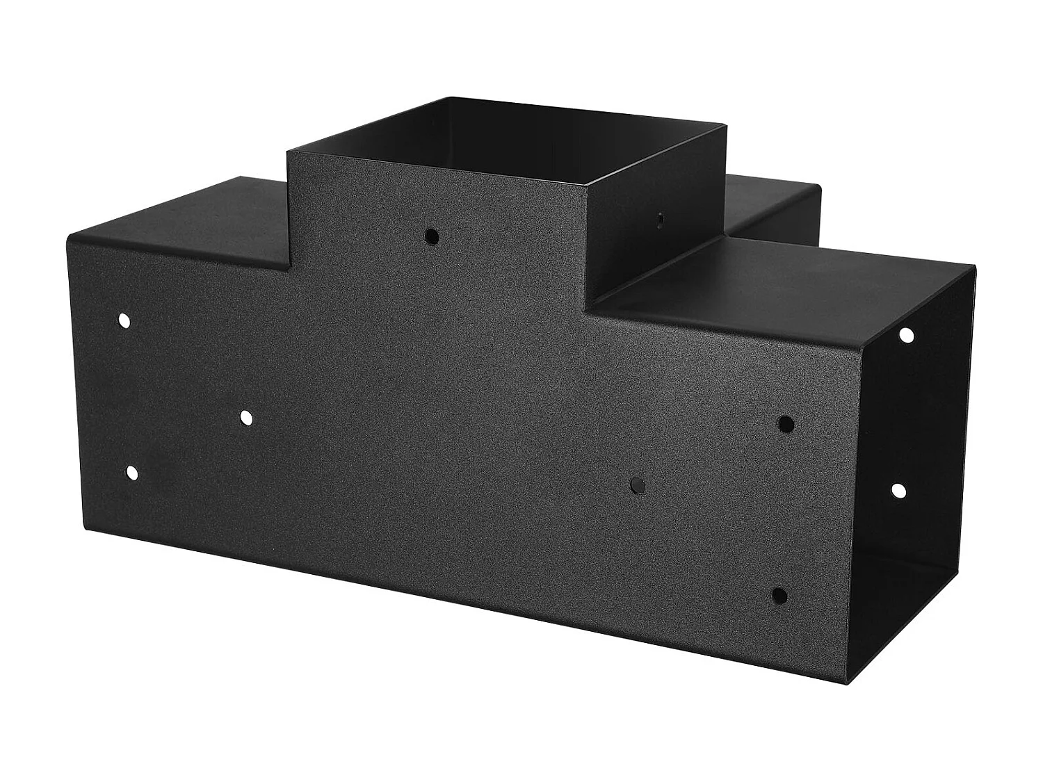 Pergola Steunstel SucceBuy, Set van 4, Houten Paal Steun 14.2x14.2 cm, 2 Hoeksteunen 4-Weg, 2 Paalvoeten, Koolstofstaal voor Tuinhuis