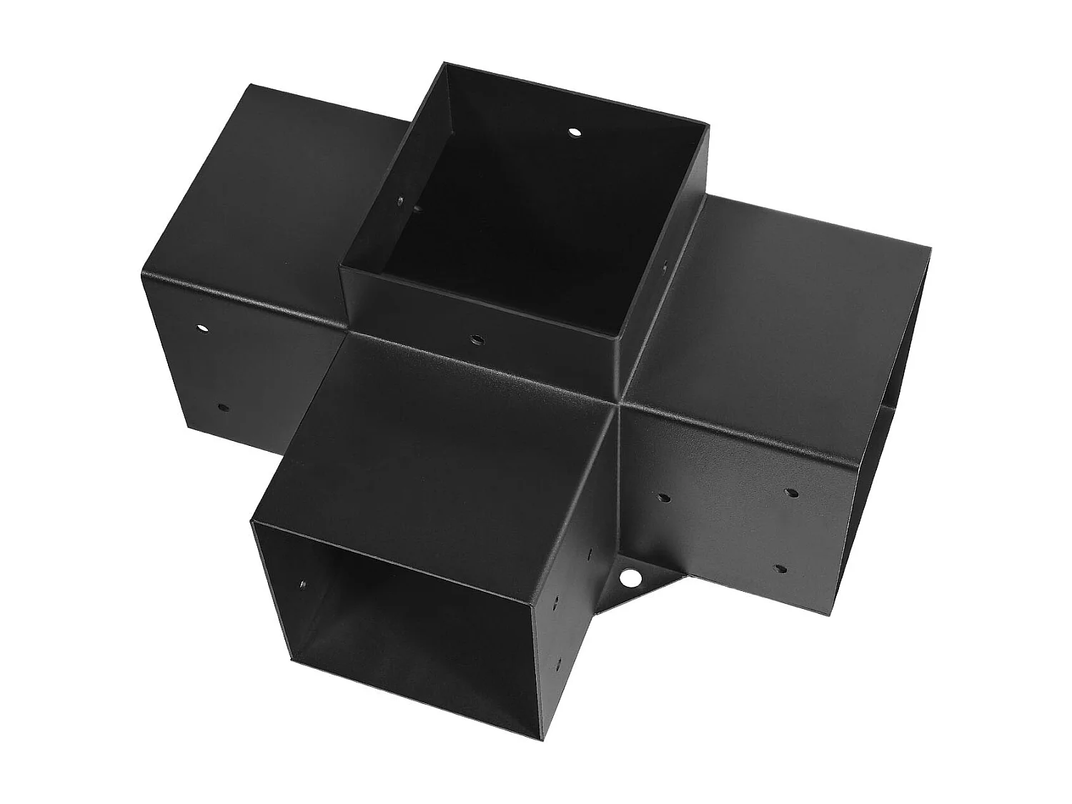 Pergola Steunstel SucceBuy, Set van 4, Houten Paal Steun 14.2x14.2 cm, 2 Hoeksteunen 4-Weg, 2 Paalvoeten, Koolstofstaal voor Tuinhuis