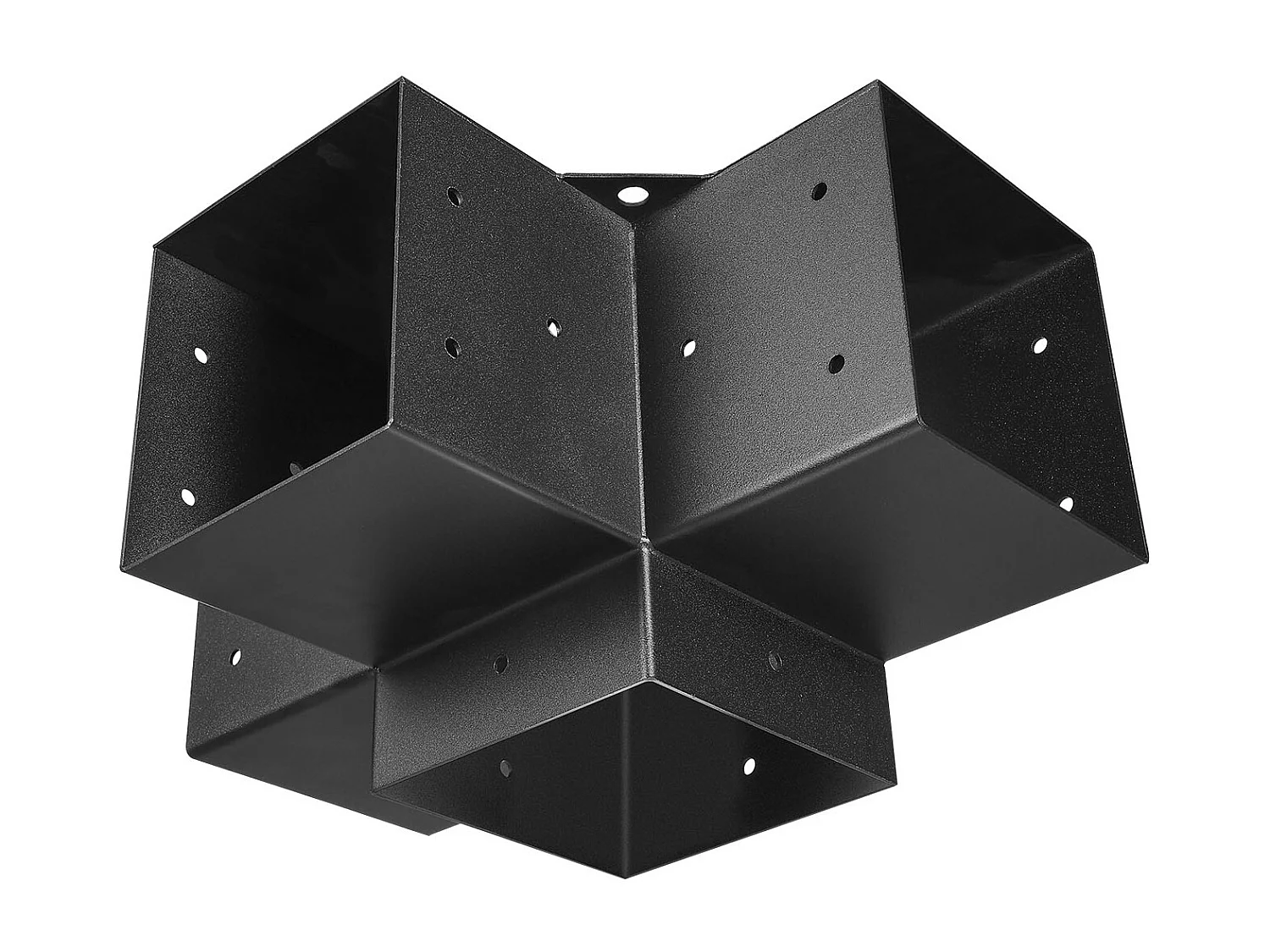 Pergola Steunstel SucceBuy, Set van 4, Houten Paal Steun 14.2x14.2 cm, 2 Hoeksteunen 4-Weg, 2 Paalvoeten, Koolstofstaal voor Tuinhuis