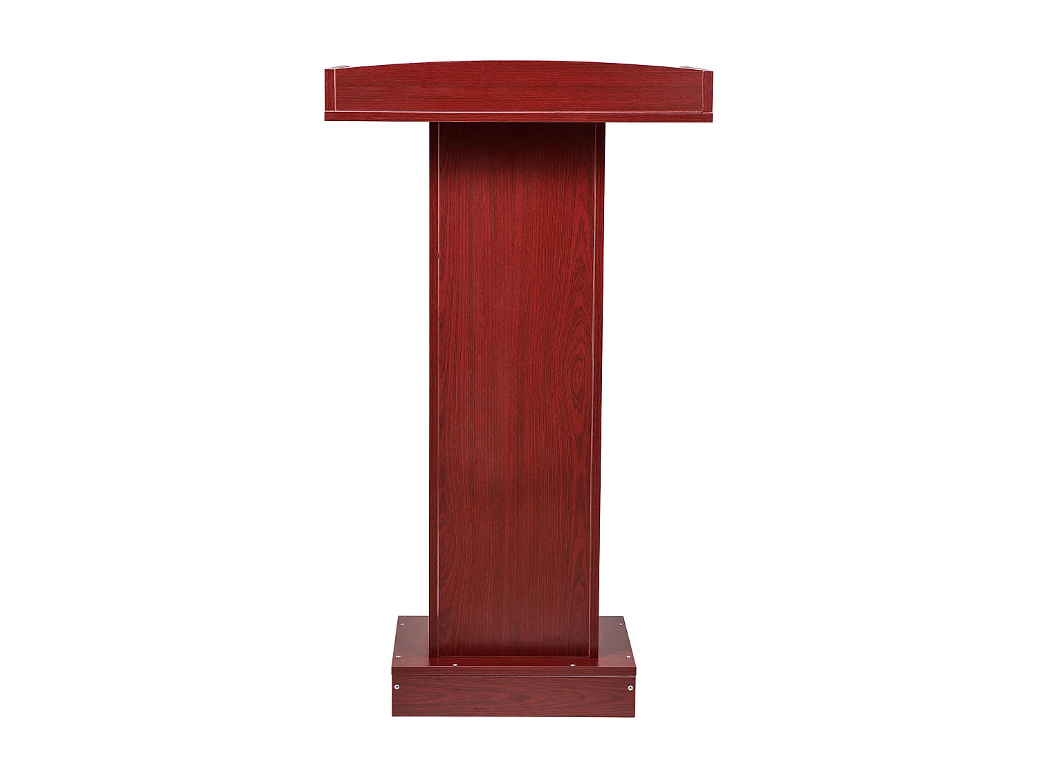 Atril de Conferencia SucceBuy 105 cm, Podio de Pie en Madera, Atril para Presentación con Amplia Superficie de Lectura, Topes para Libros y Estante